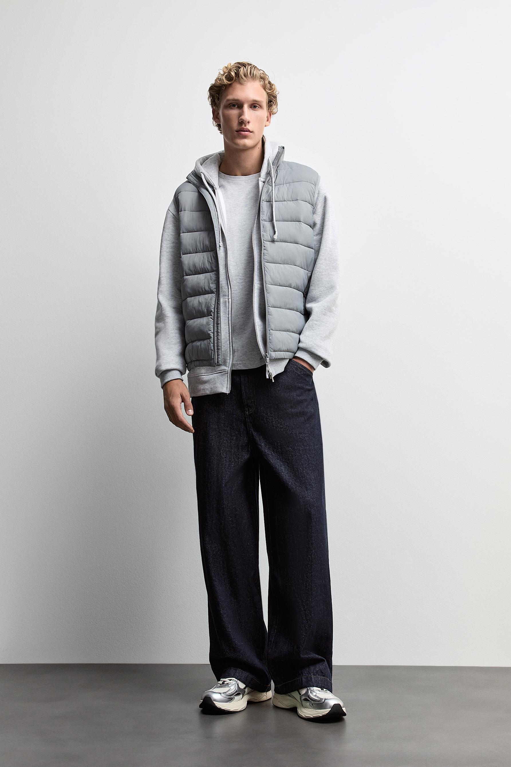 Lightweight quilted gilet — PALE GREY