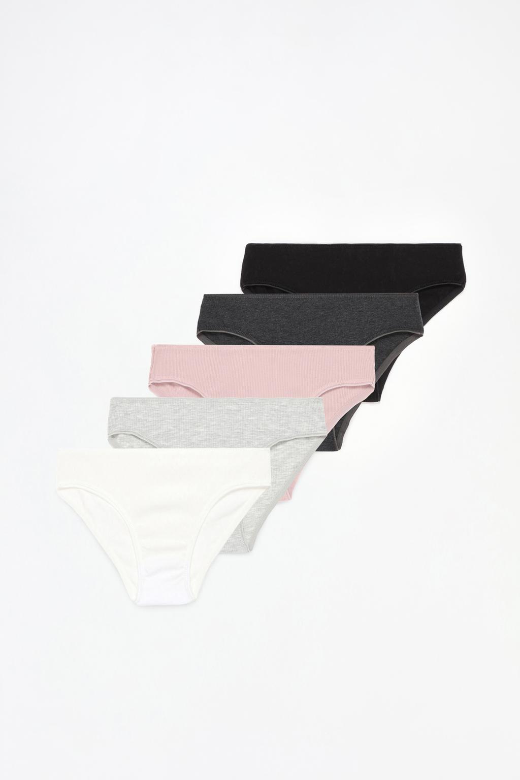 Pack of 5 ribbed classic briefs