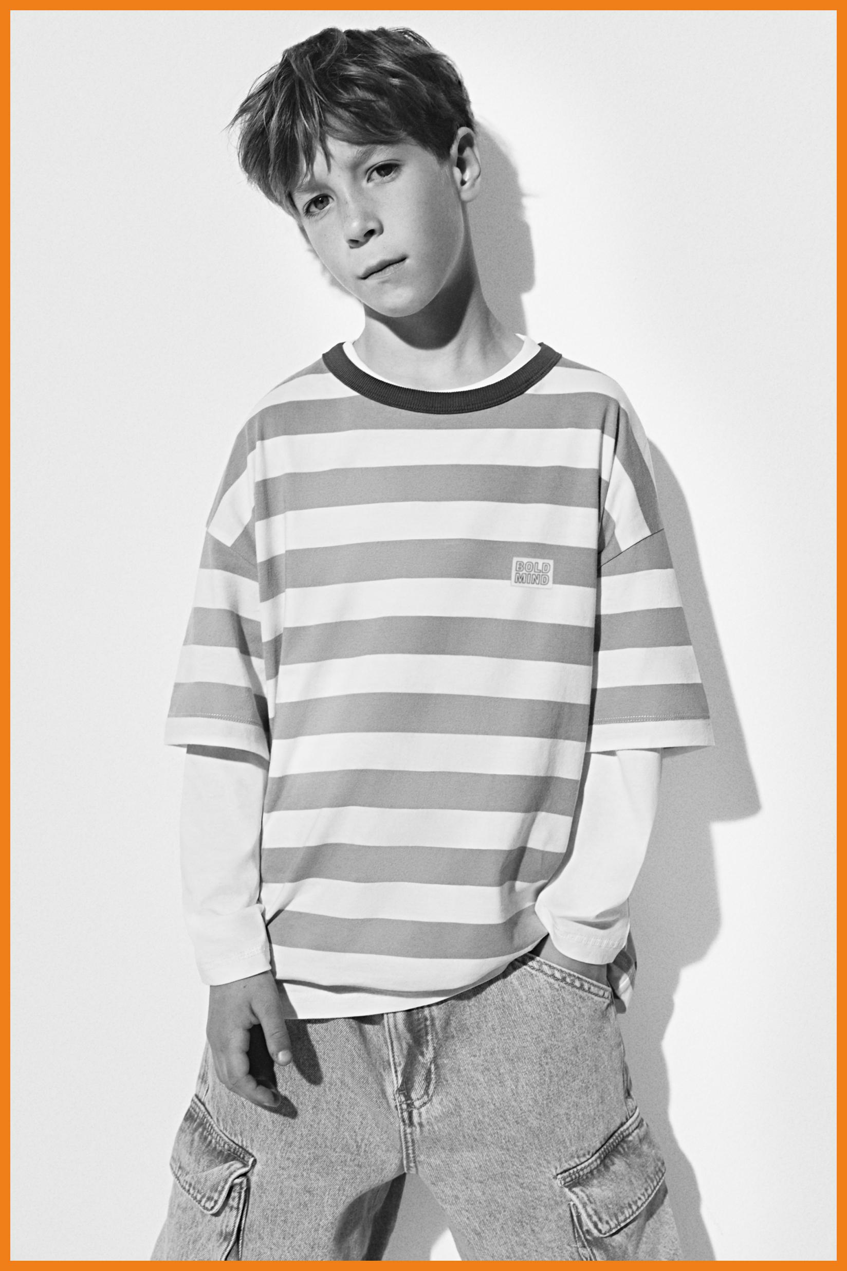 Striped T-shirt — PALE BLUE