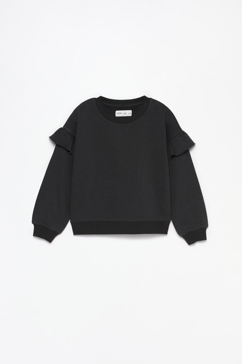 Basic sweatshirt with ruffles