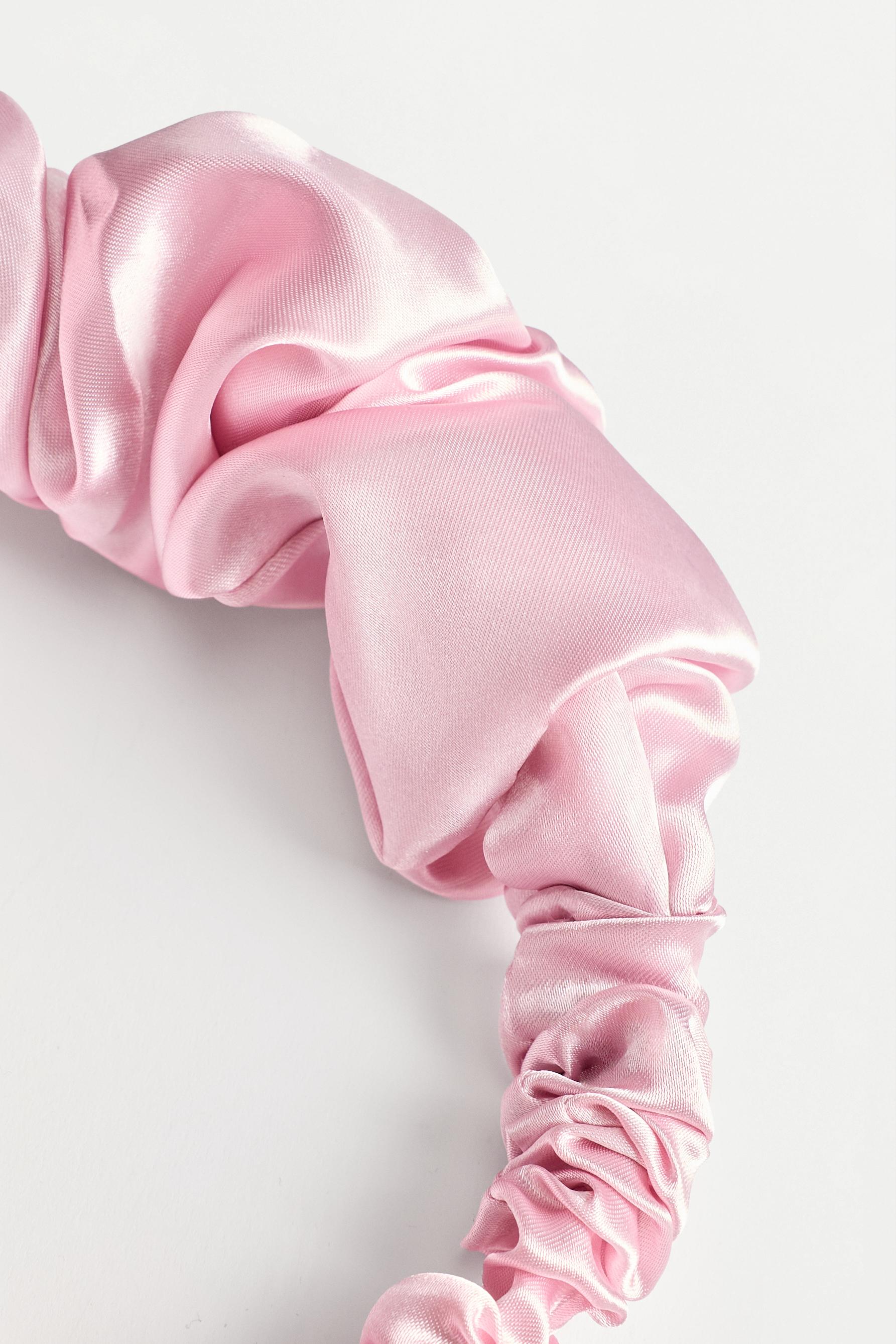 Satin beauty headband — CHALK PINK