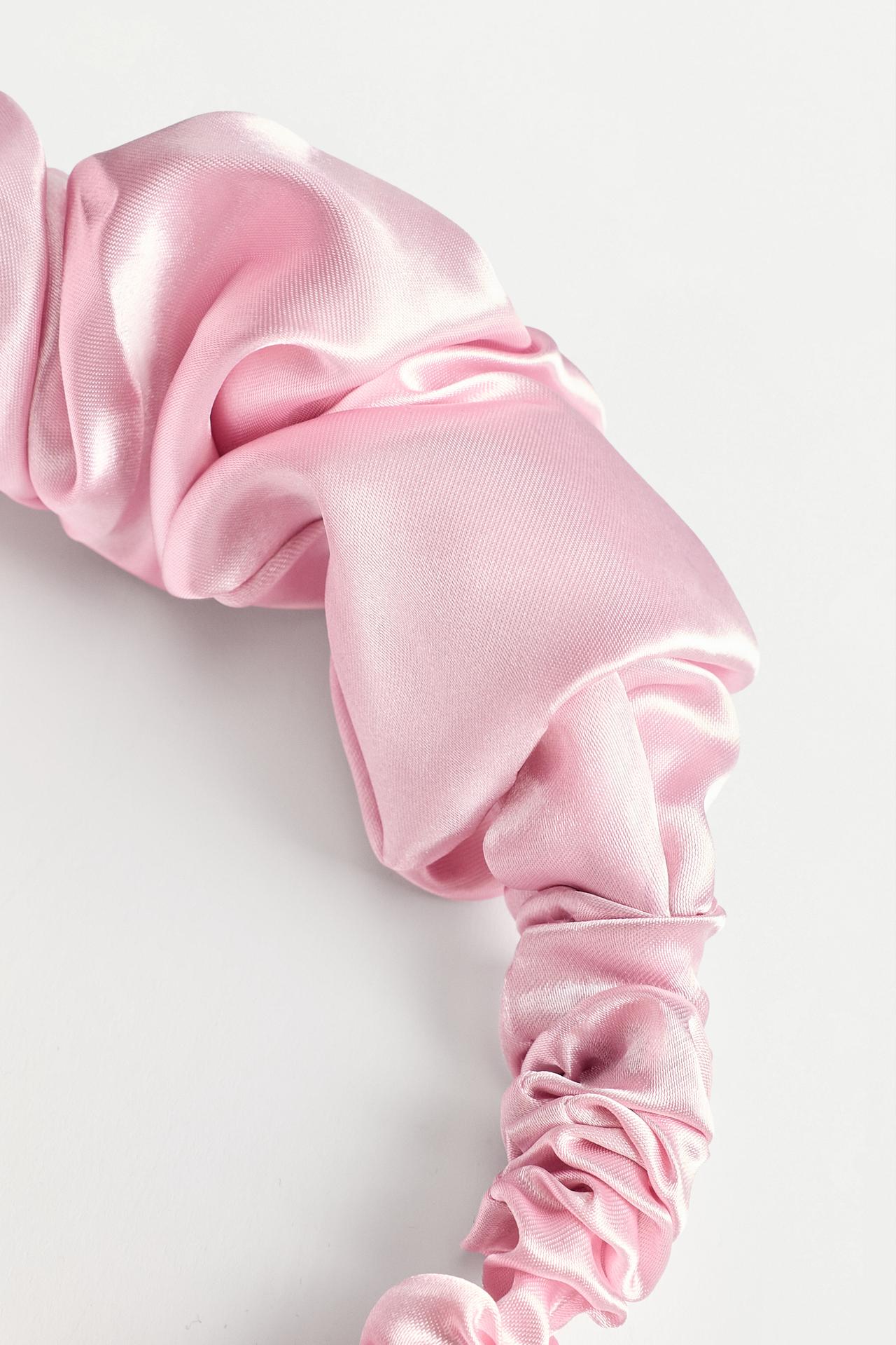 Satin beauty headband — CHALK PINK