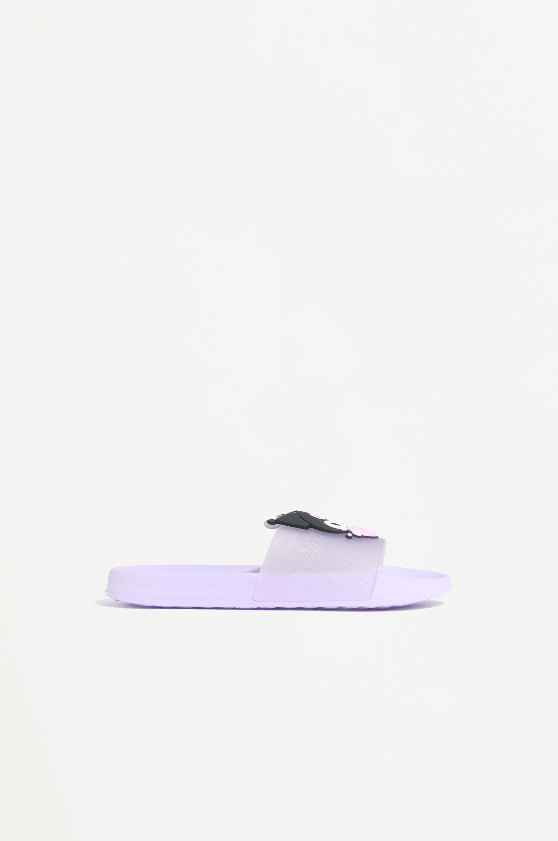 KUROMI ©SANRIO SLIDE SANDALS — MAUVE