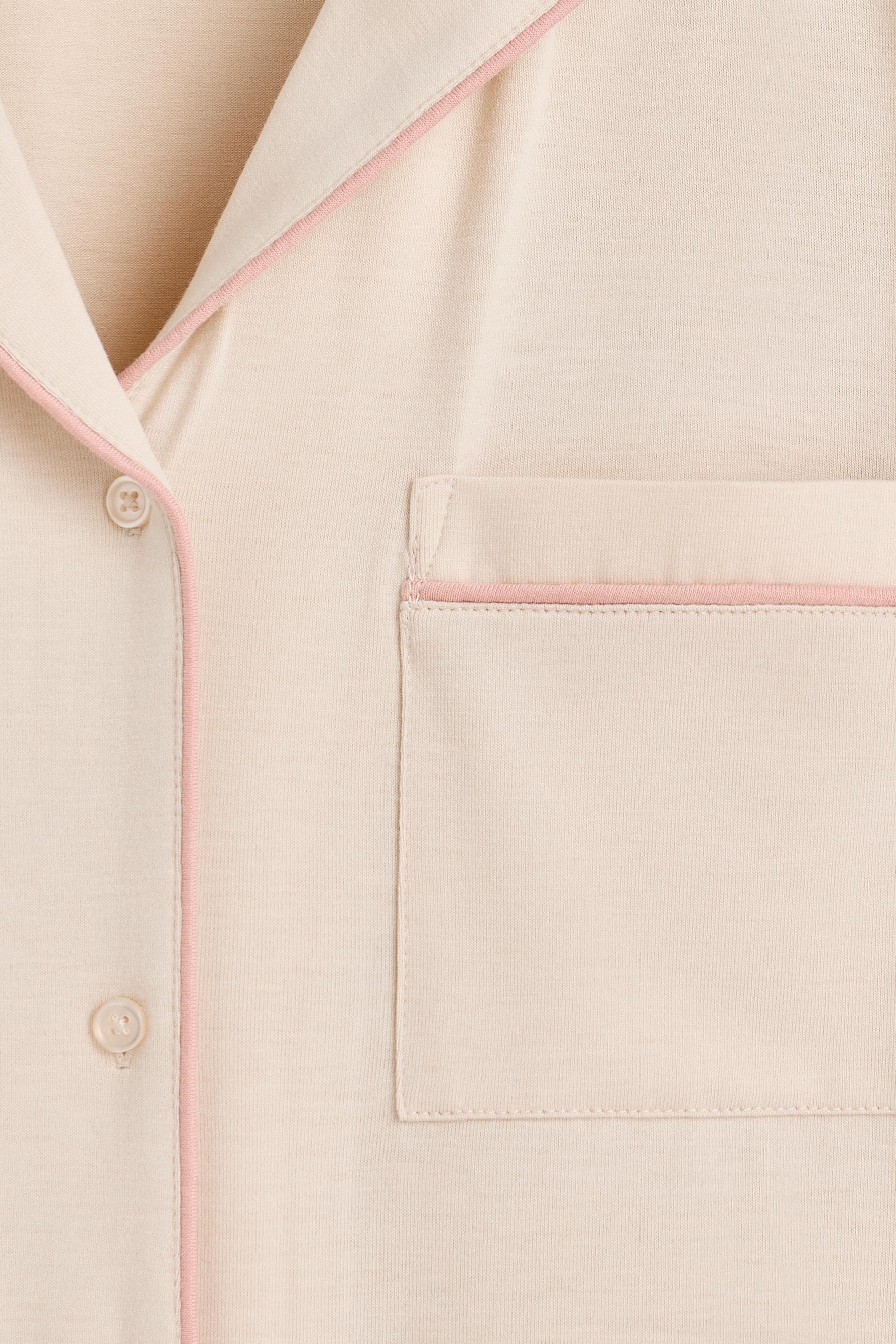 Long shirt-style pyjamas — BEIGE MARL