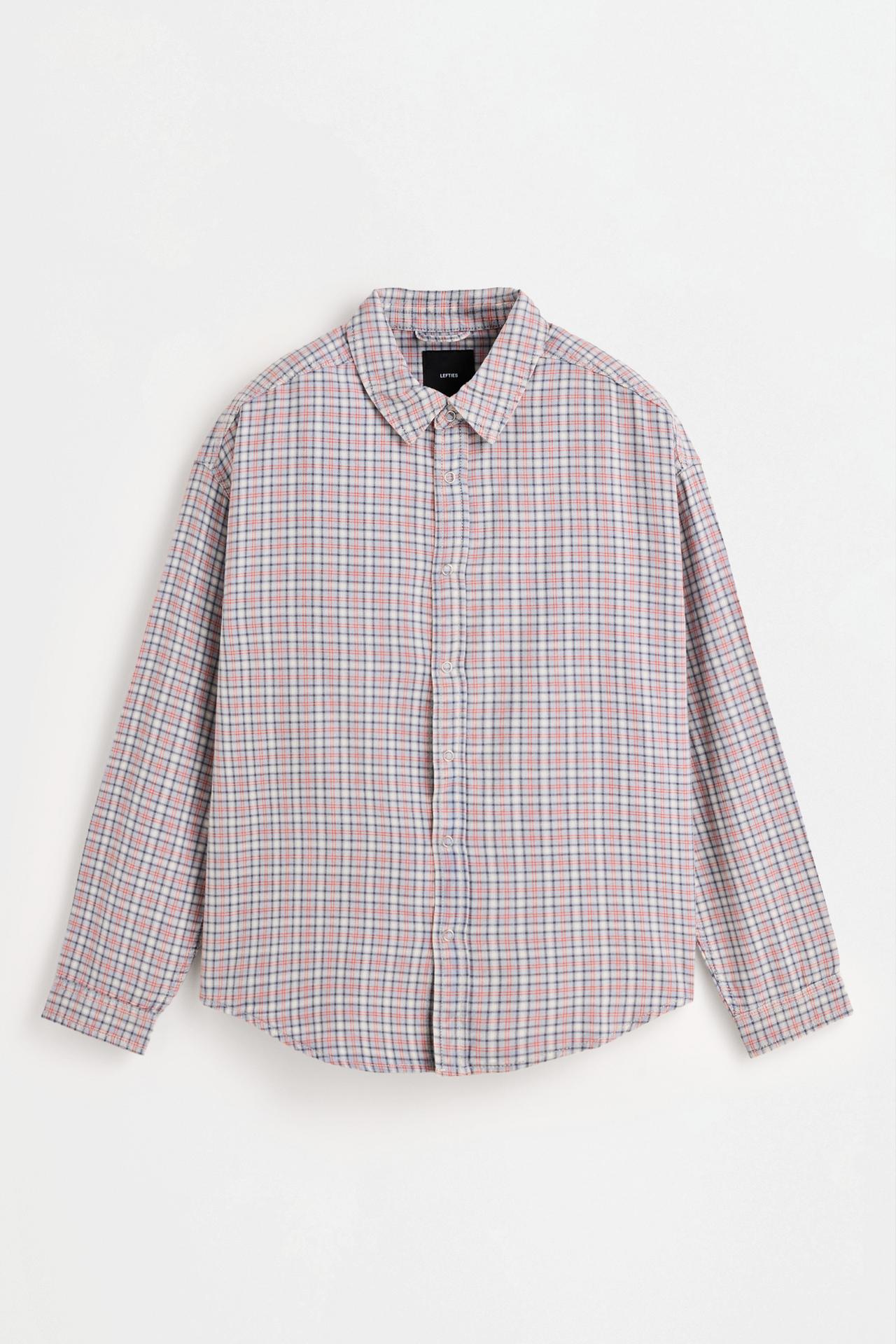 Plaid denim shirt — PALE SKY BLUE