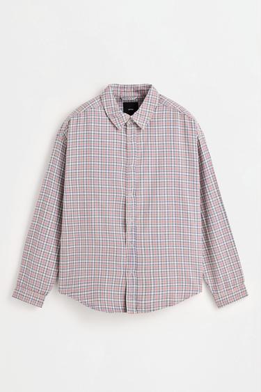 Plaid denim shirt — PALE SKY BLUE 6