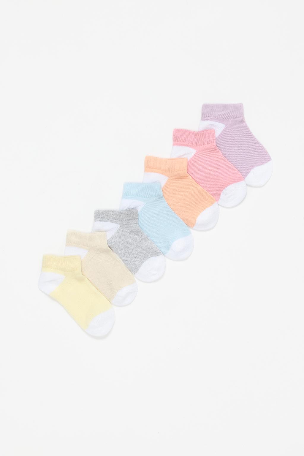 Pack of 7 pairs of coloured socks