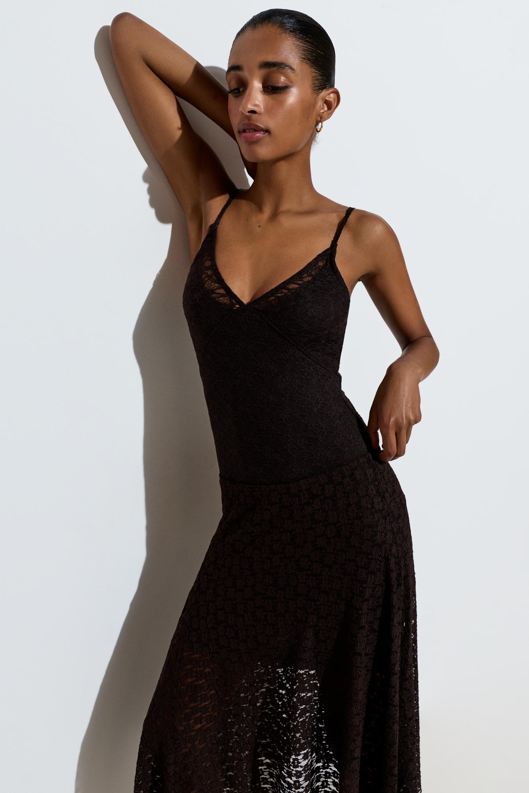 Lace bodysuit — CHOCOLATE