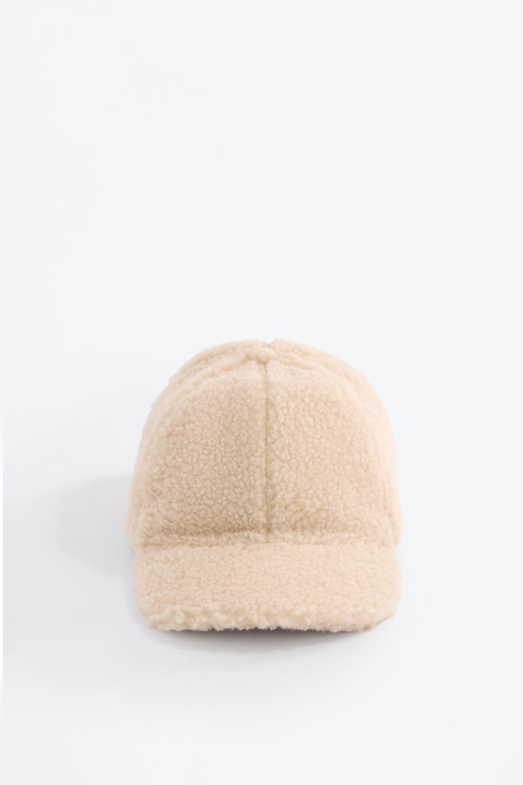 Faux shearling cap