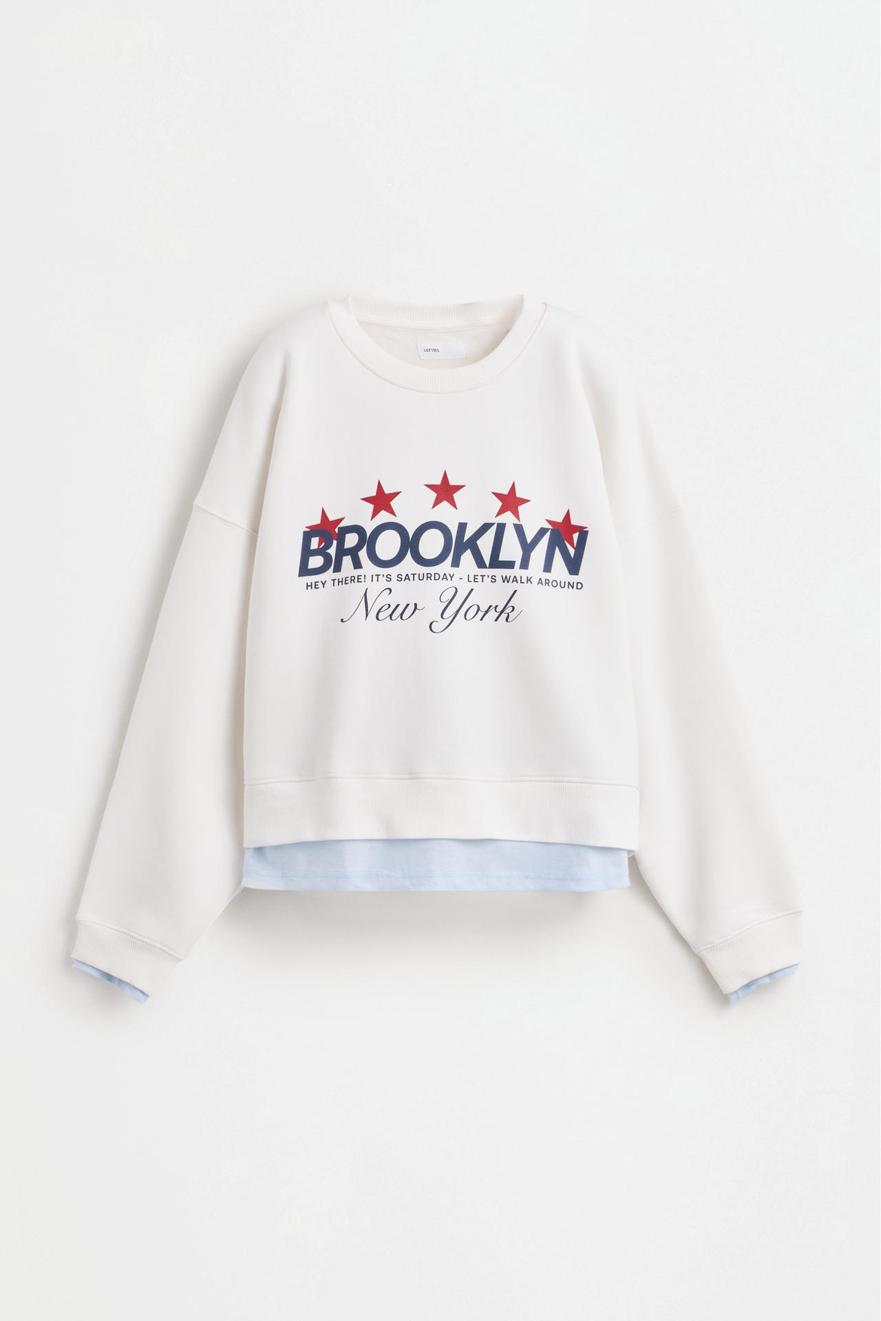 T-shirt-style sweatshirt — OFF WHITE