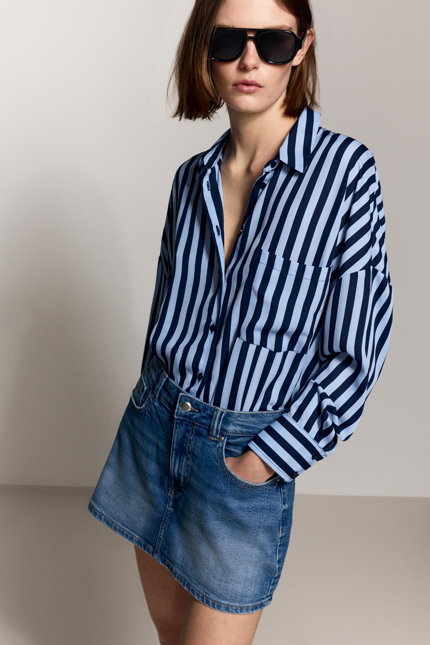 Denim skort — INDIGO