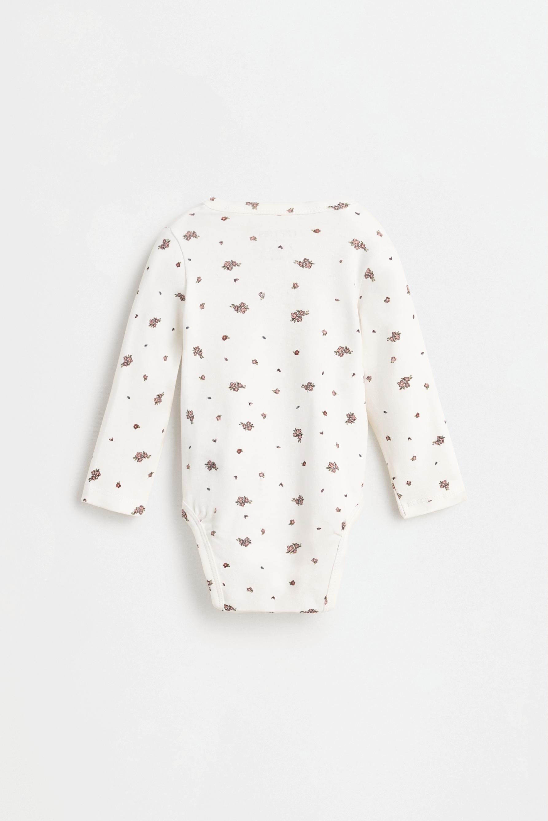 Printed bodysuit, footed leggings and hat set — CHALK PINK