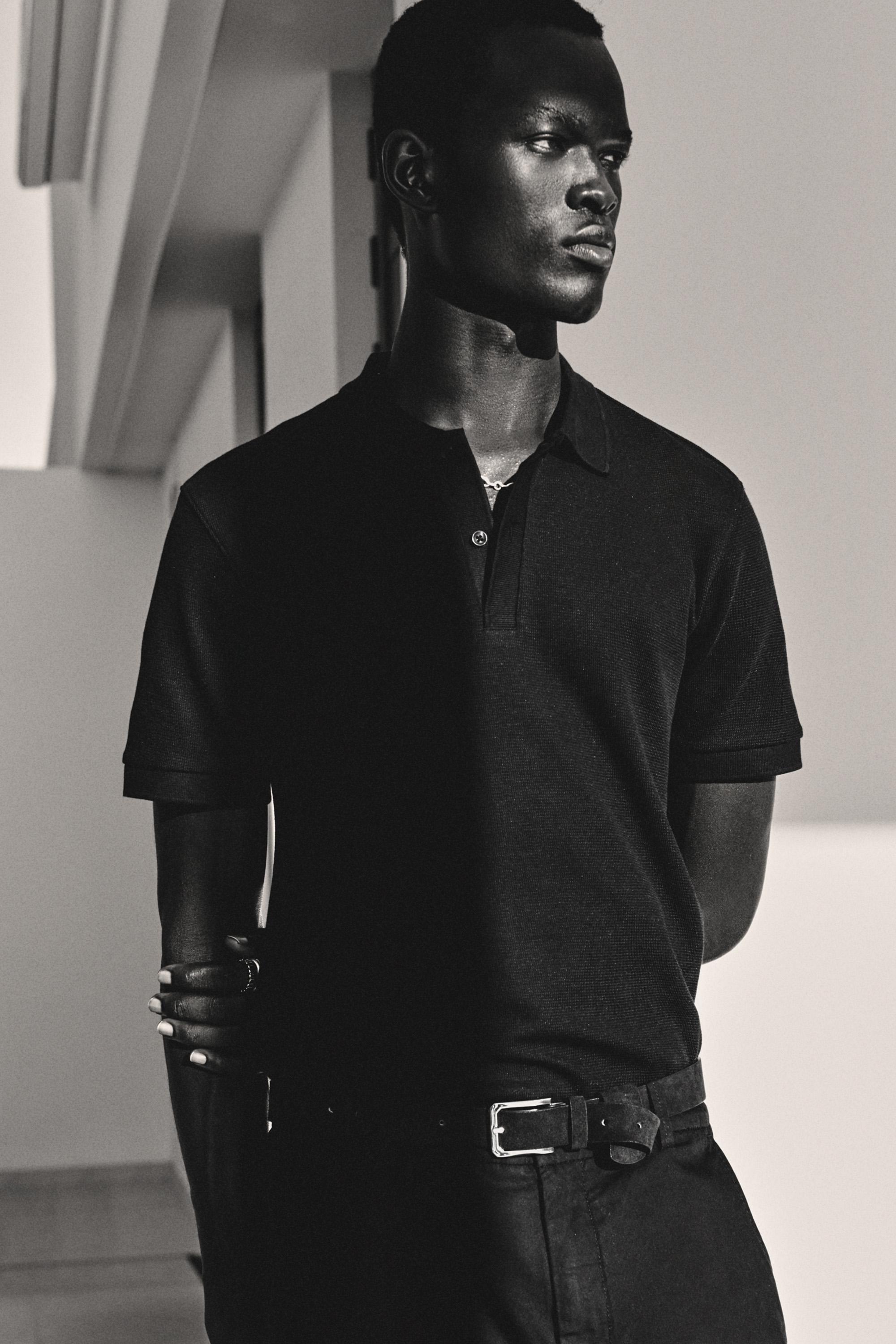 Basic polo shirt — BLACK