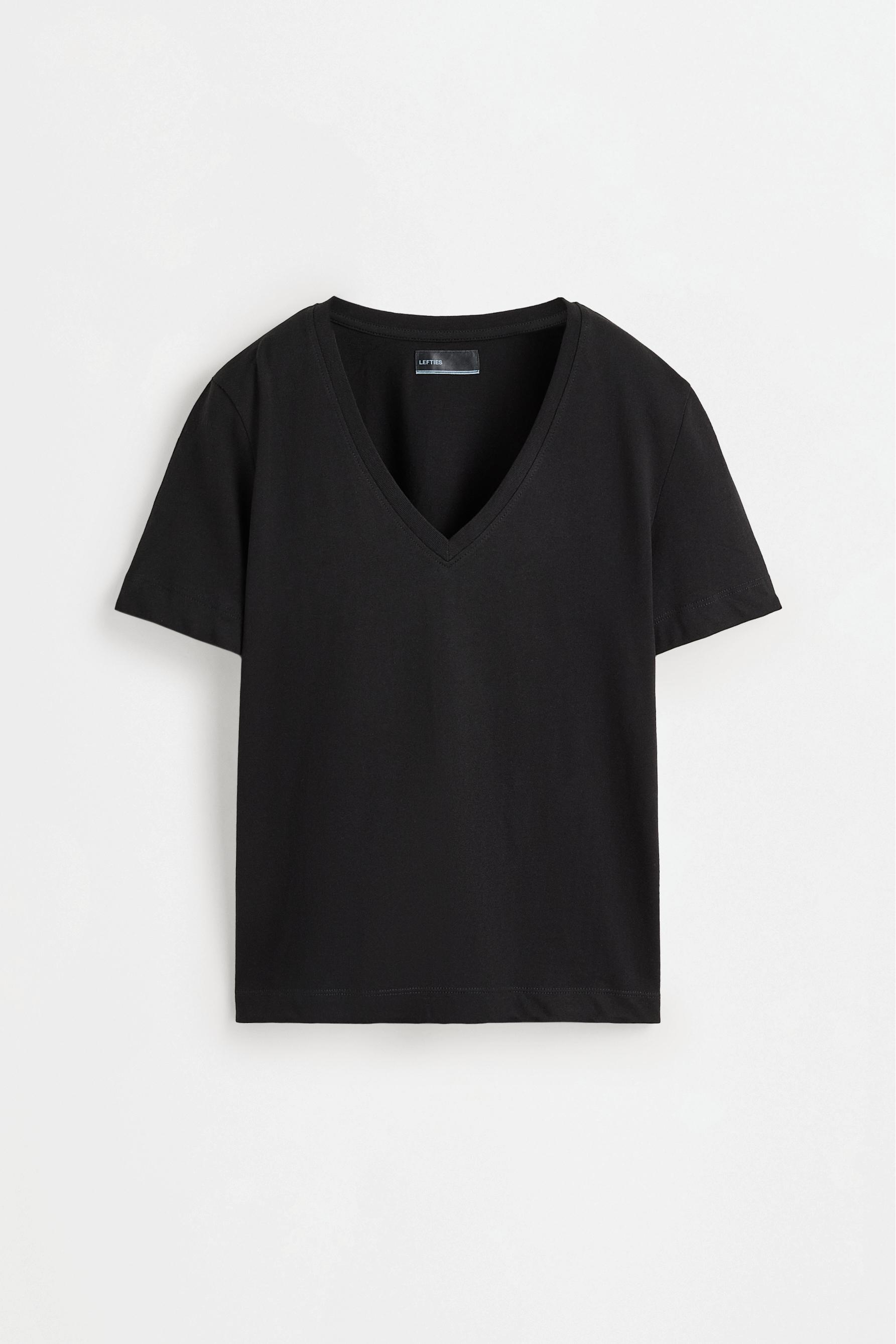 Basic V-neck T-shirt — GREENISH