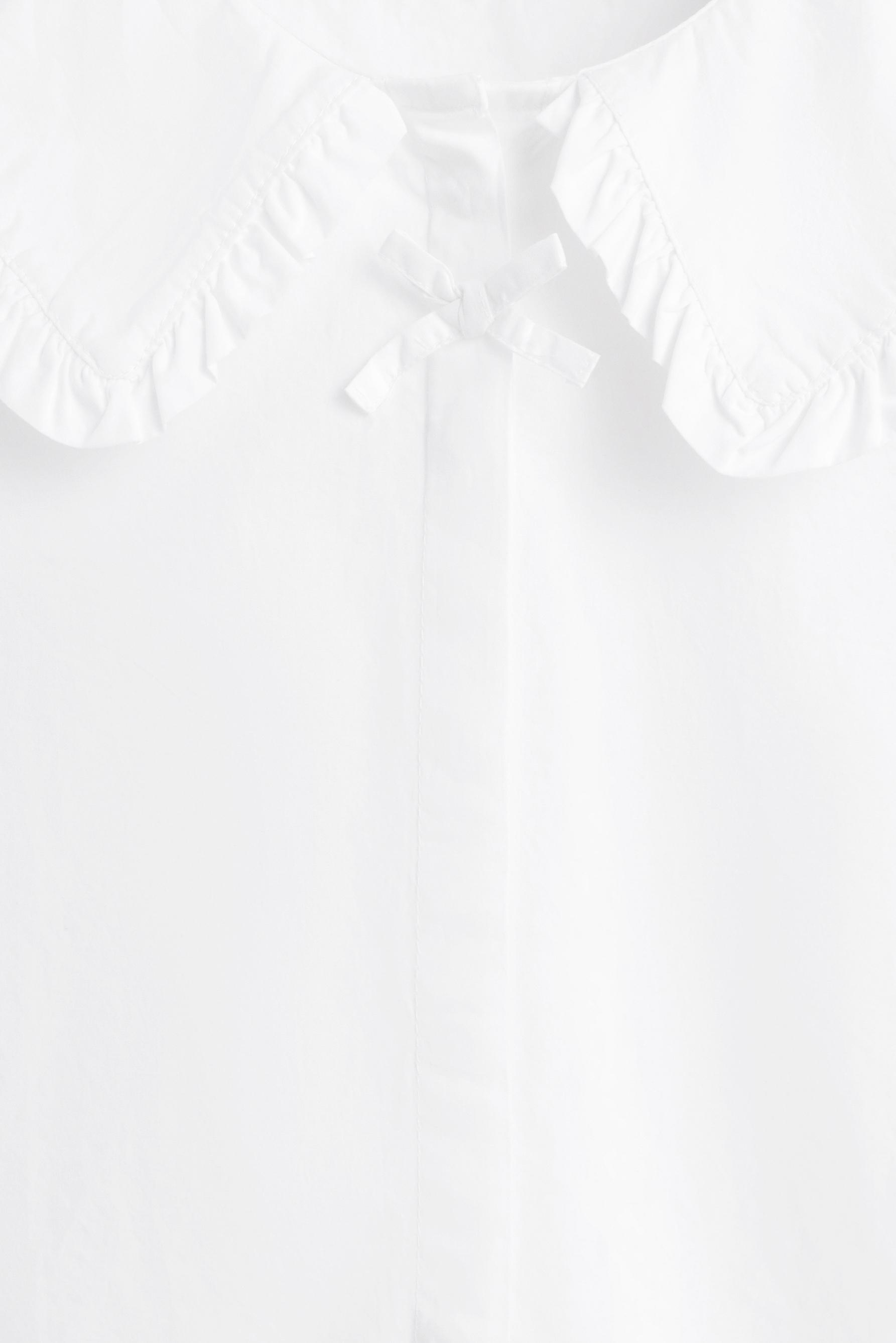Peter Pan collar blouse — WHITE