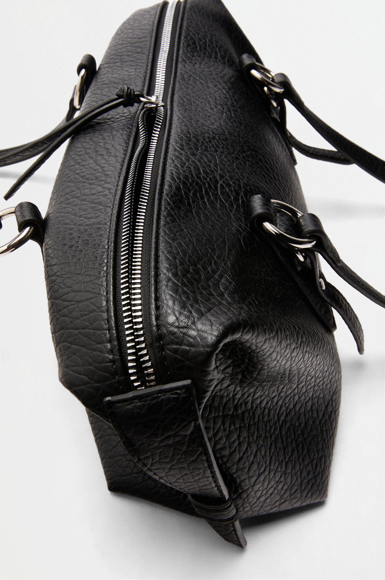 Ring shoulder bag — BLACK