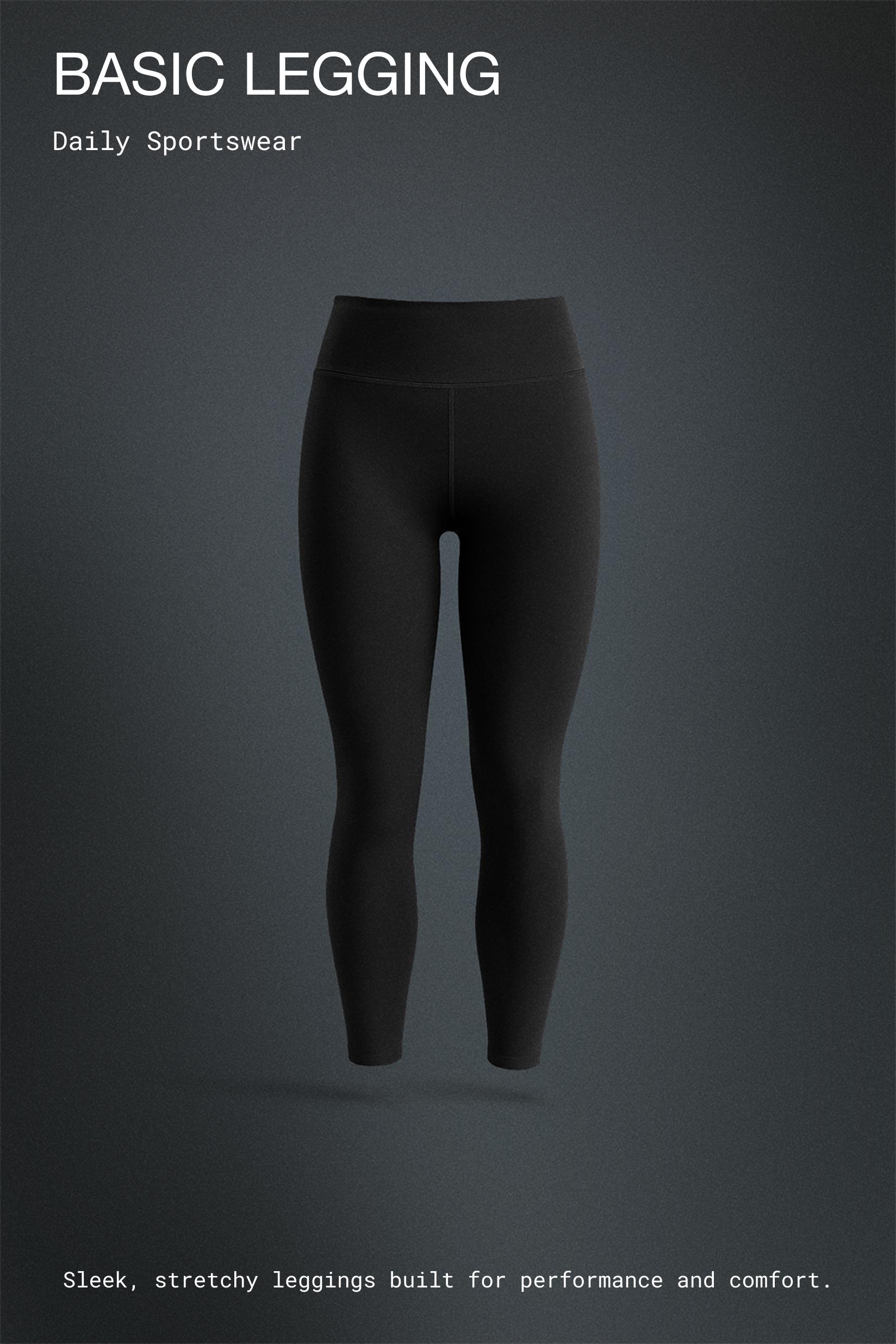 Basic sports leggings — BLACK