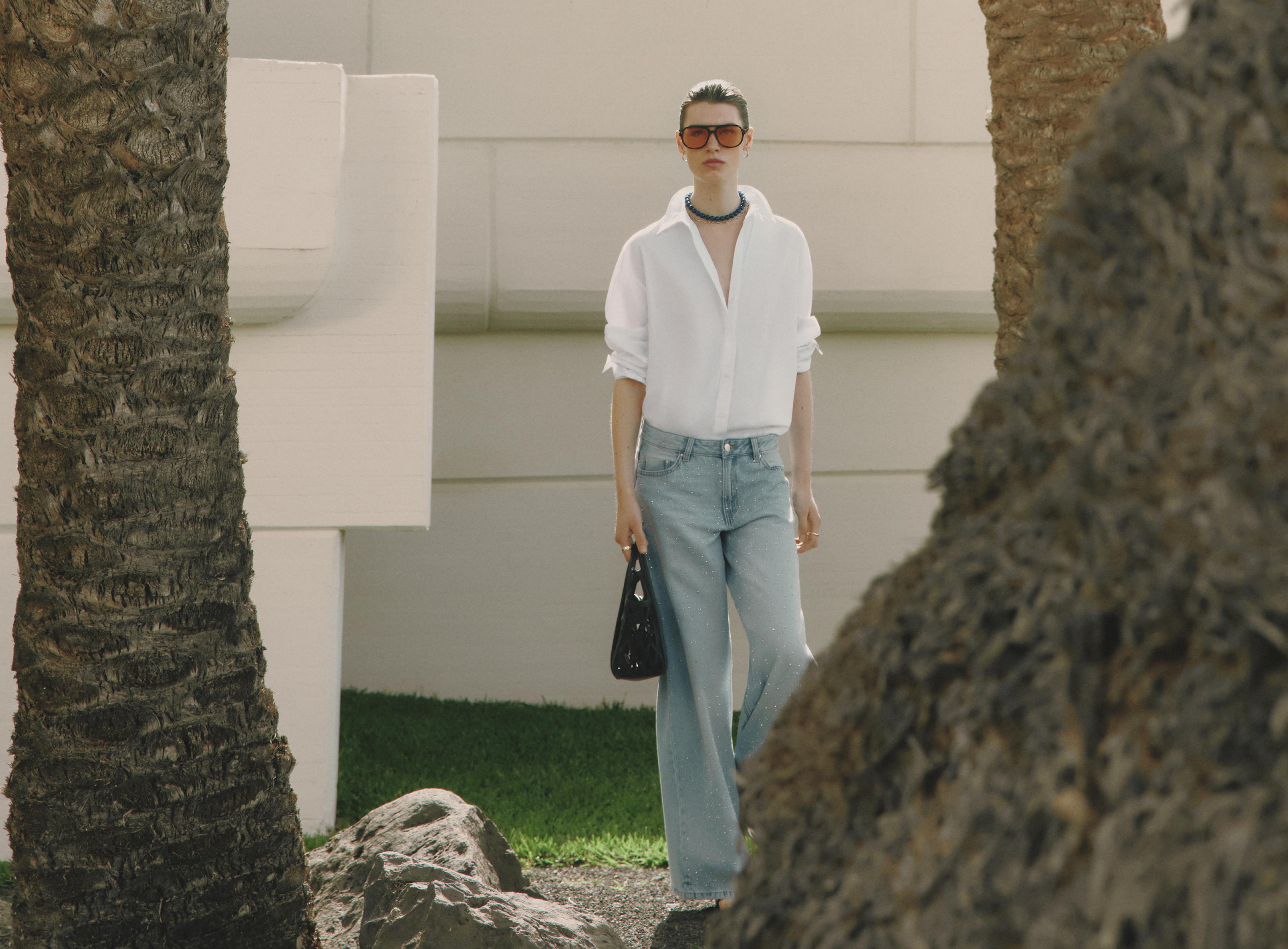 Basic poplin shirt — WHITE