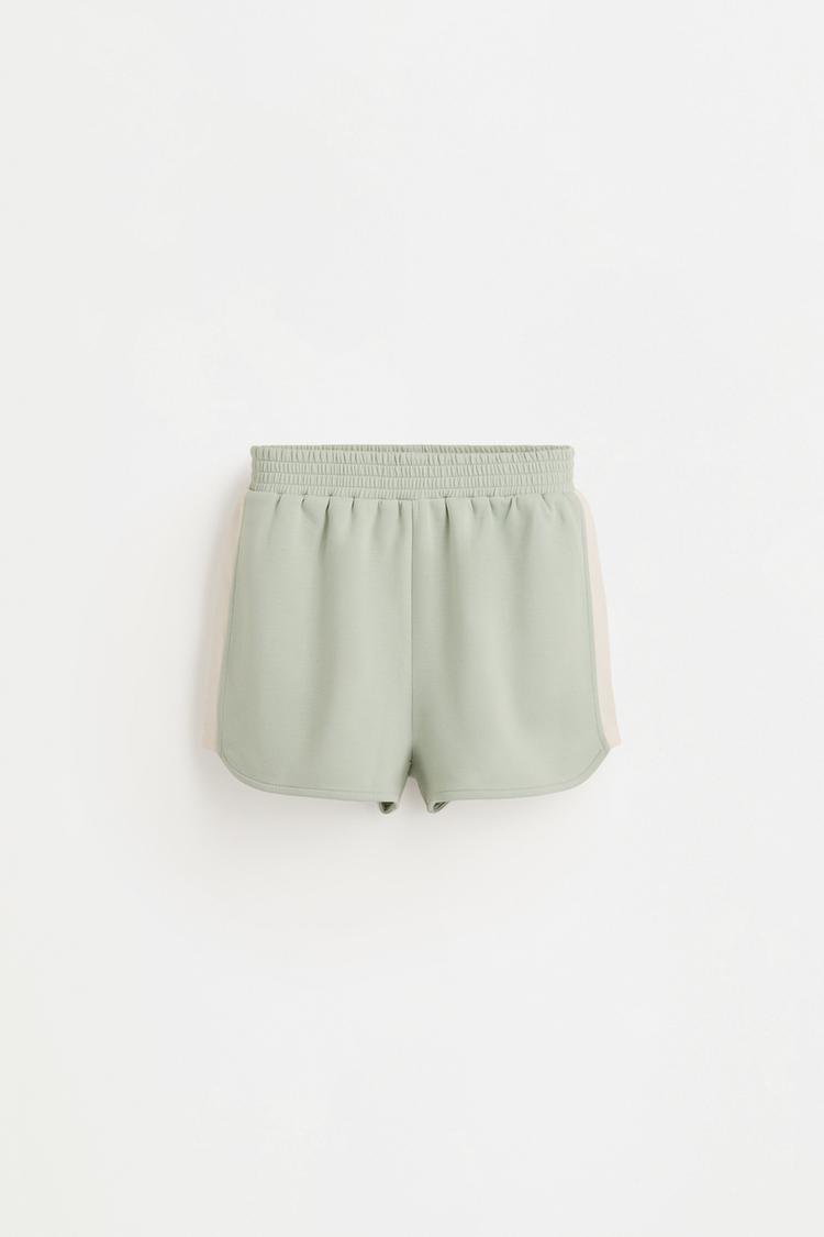 Flowy plush sports shorts — MINT GREEN