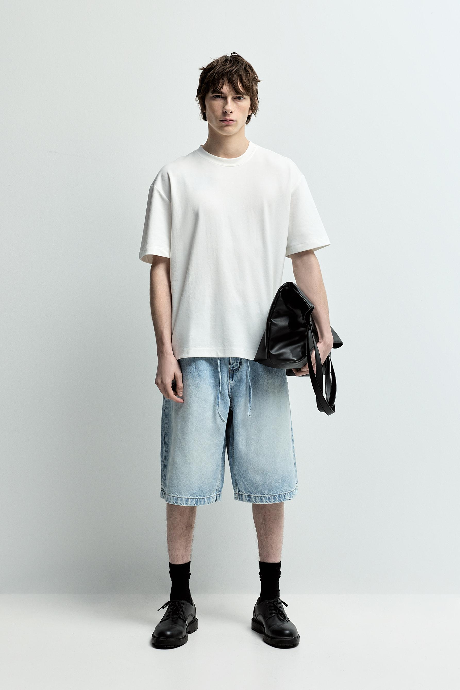 Bermuda denim pinzas