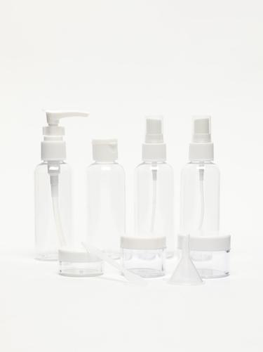 7-piece reusable travel bottle set — WHITE 2