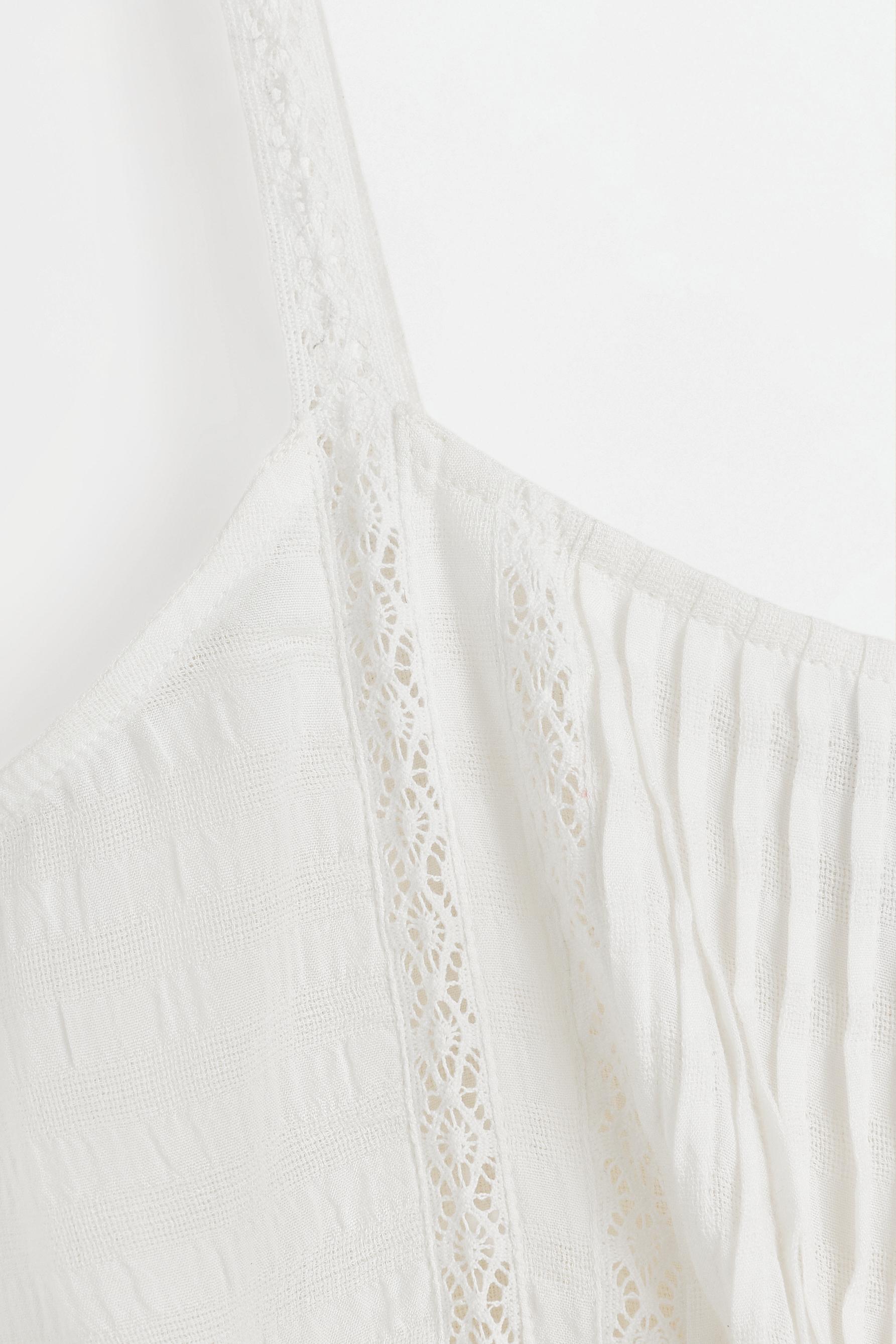 Ruffled top — OFF WHITE