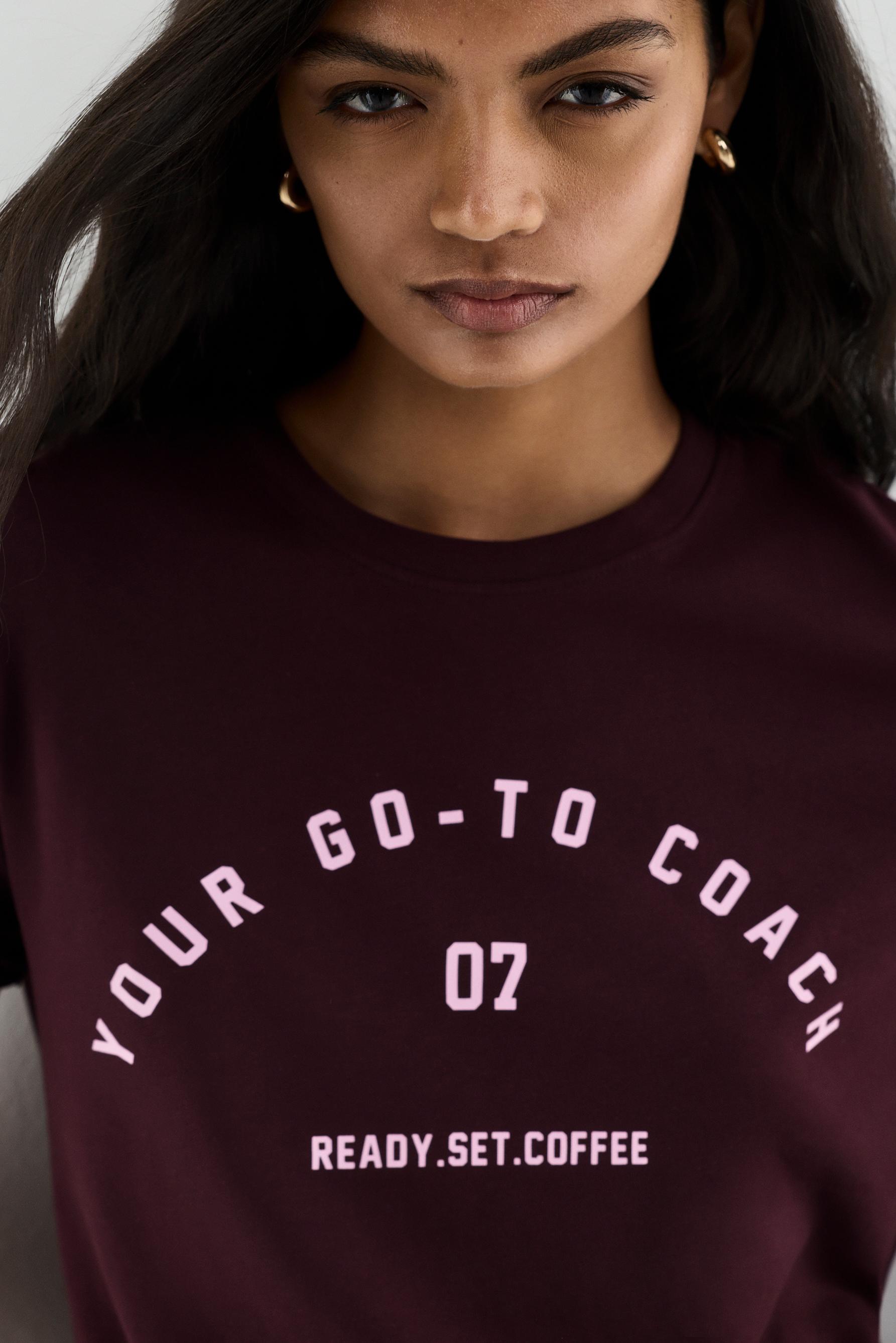 Printed T-shirt — MAROON