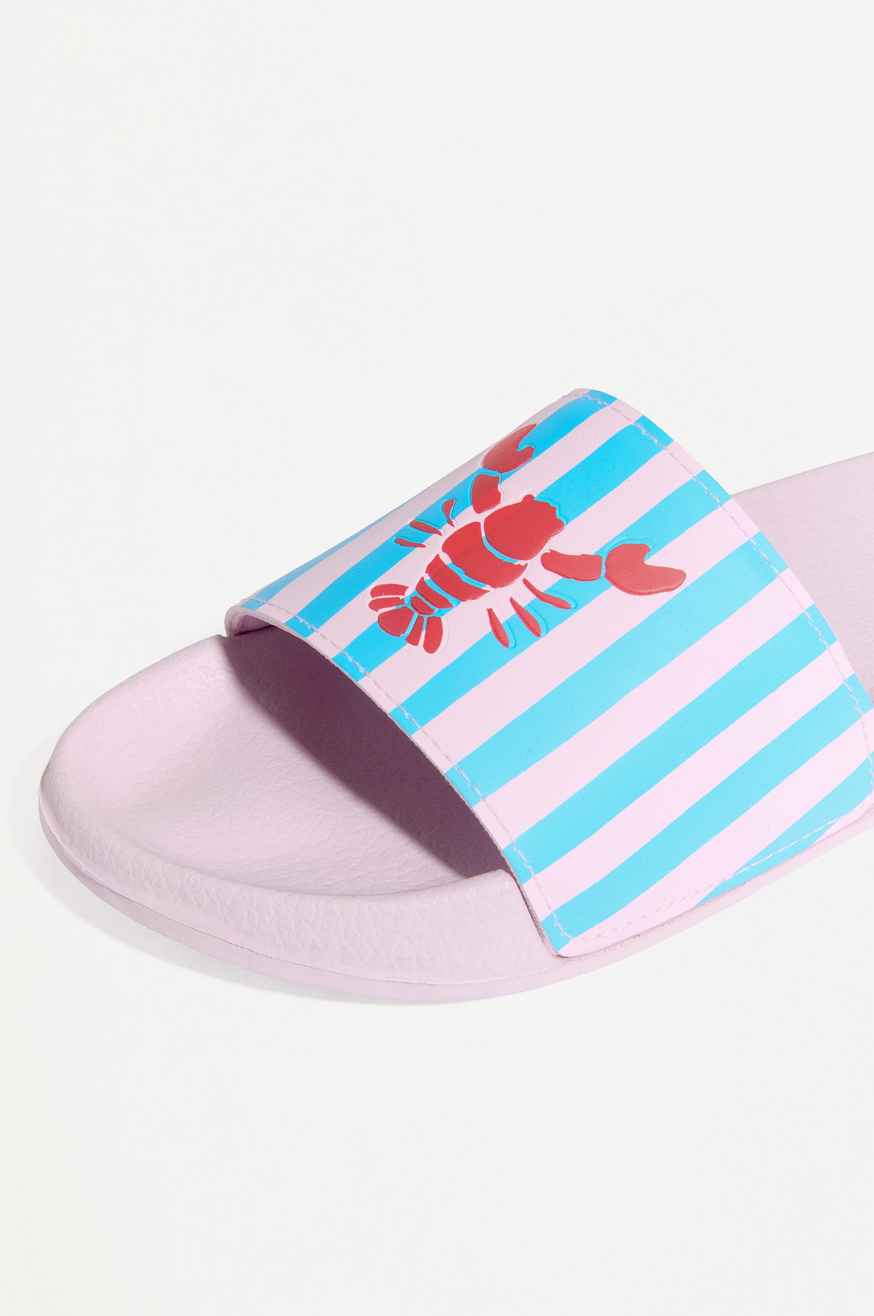 LOBSTER SLIDE SANDAL — Blue