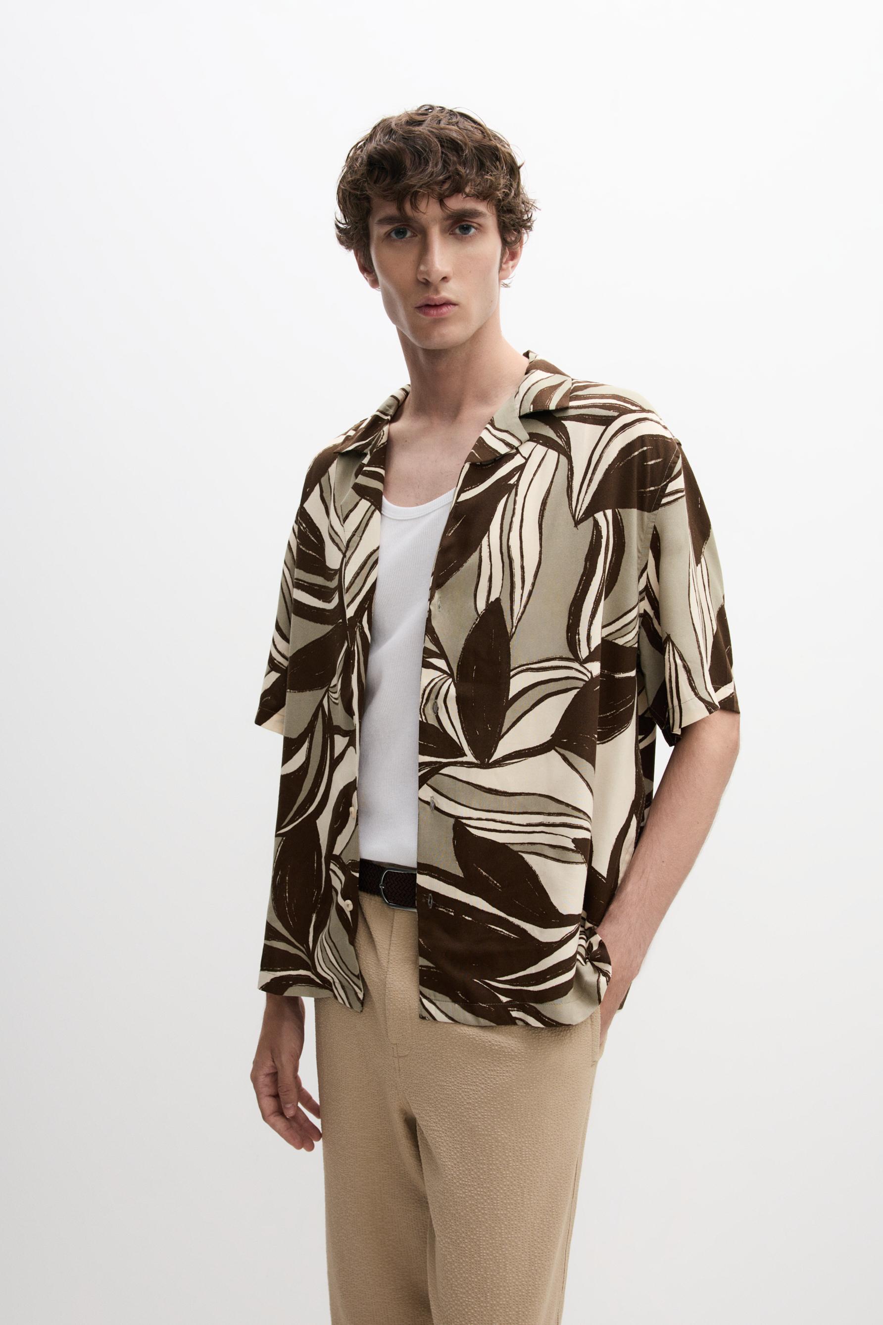 Camisa resort estampada