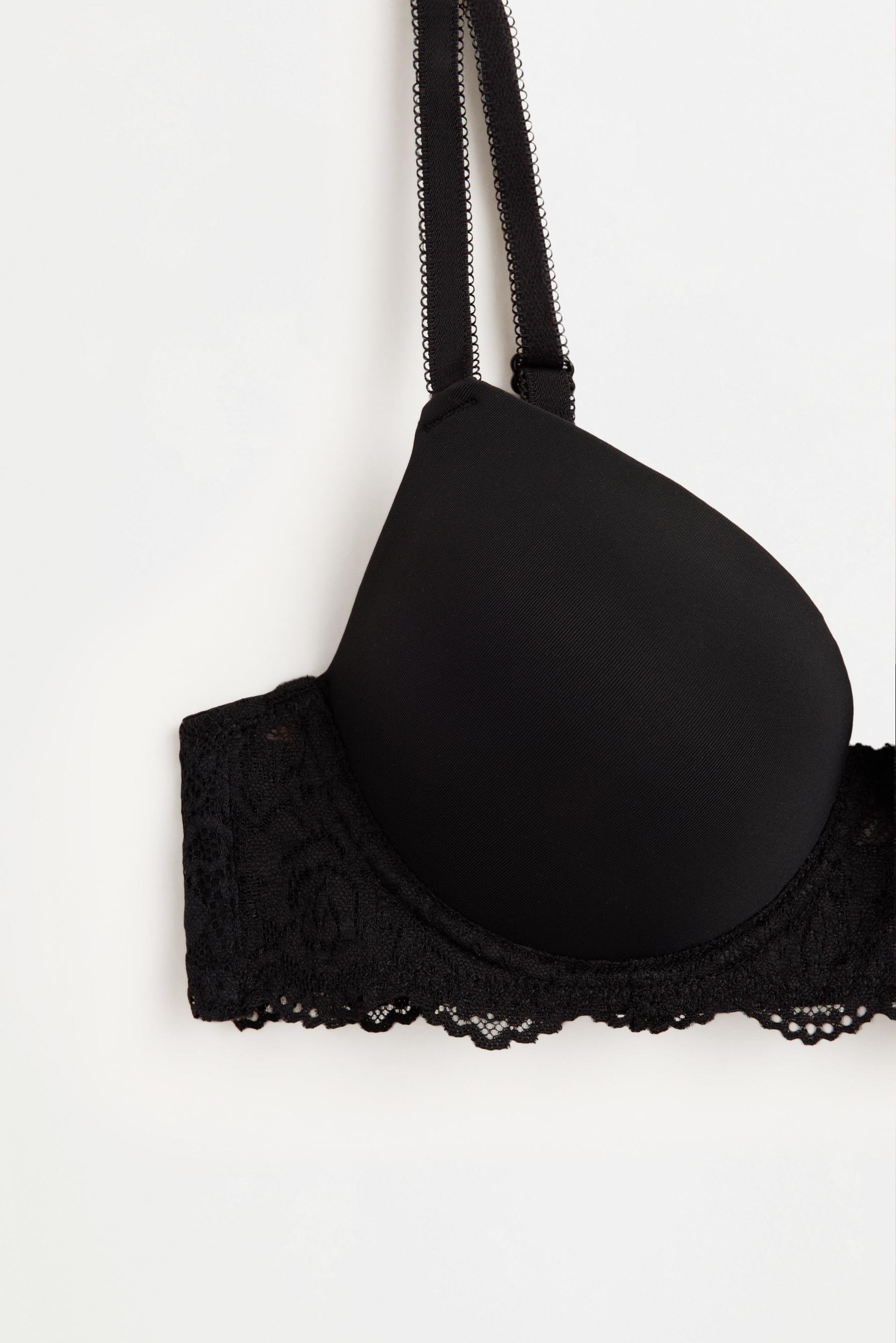 Pack of 2 lace bandeau bras — BLACK