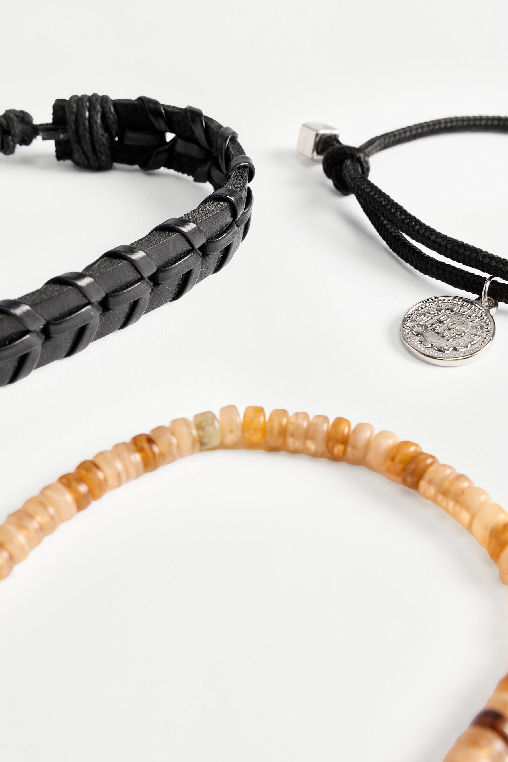 Assorted bracelets (Pack of 3) — BROWN