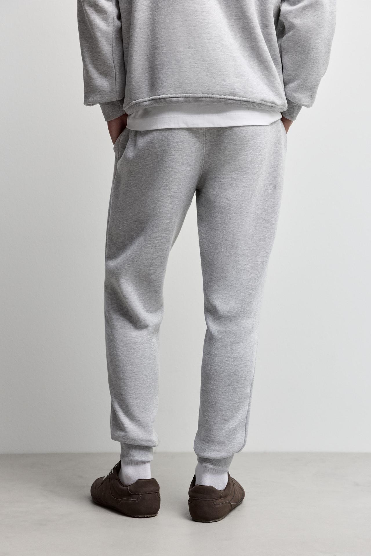 Regular fit tracksuit bottoms — GREY MARL