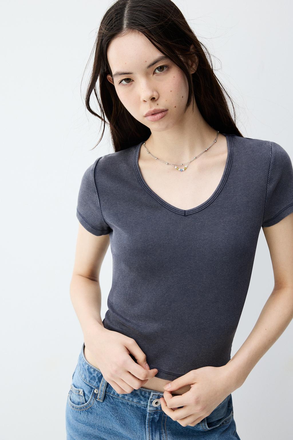 Camiseta efecto lavado