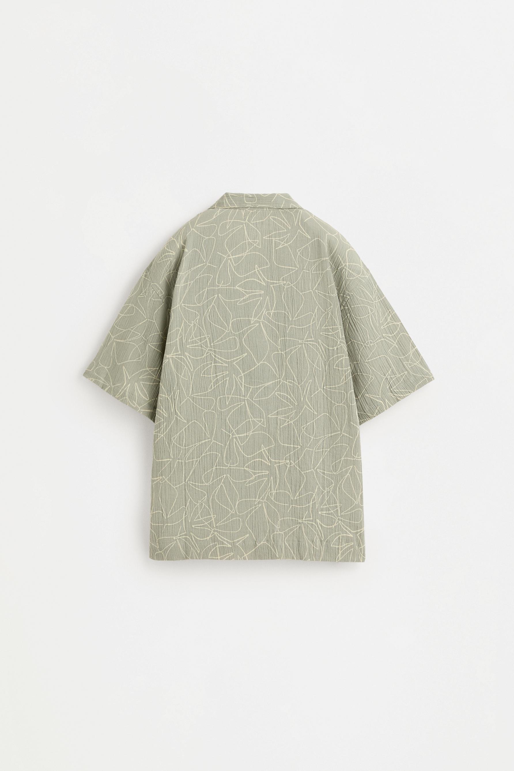 Printed resort shirt — KHAKI