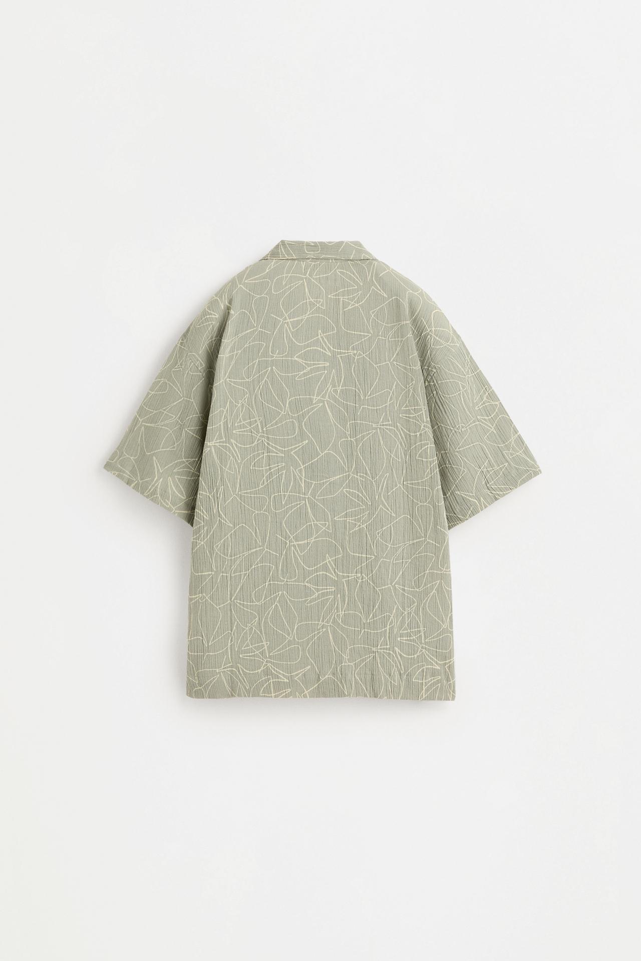 Printed resort shirt — KHAKI