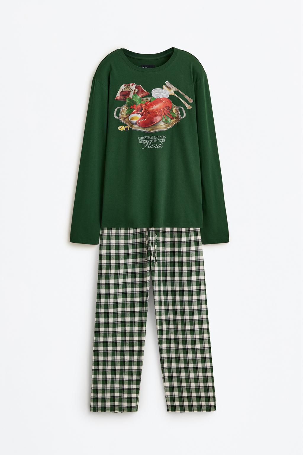 Printed flannel pyjamas