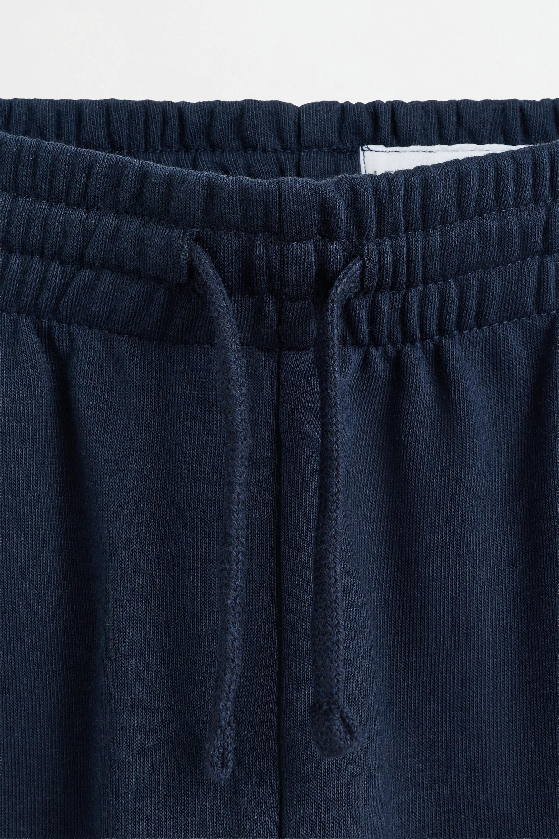 Solid plush trousers — NAVY