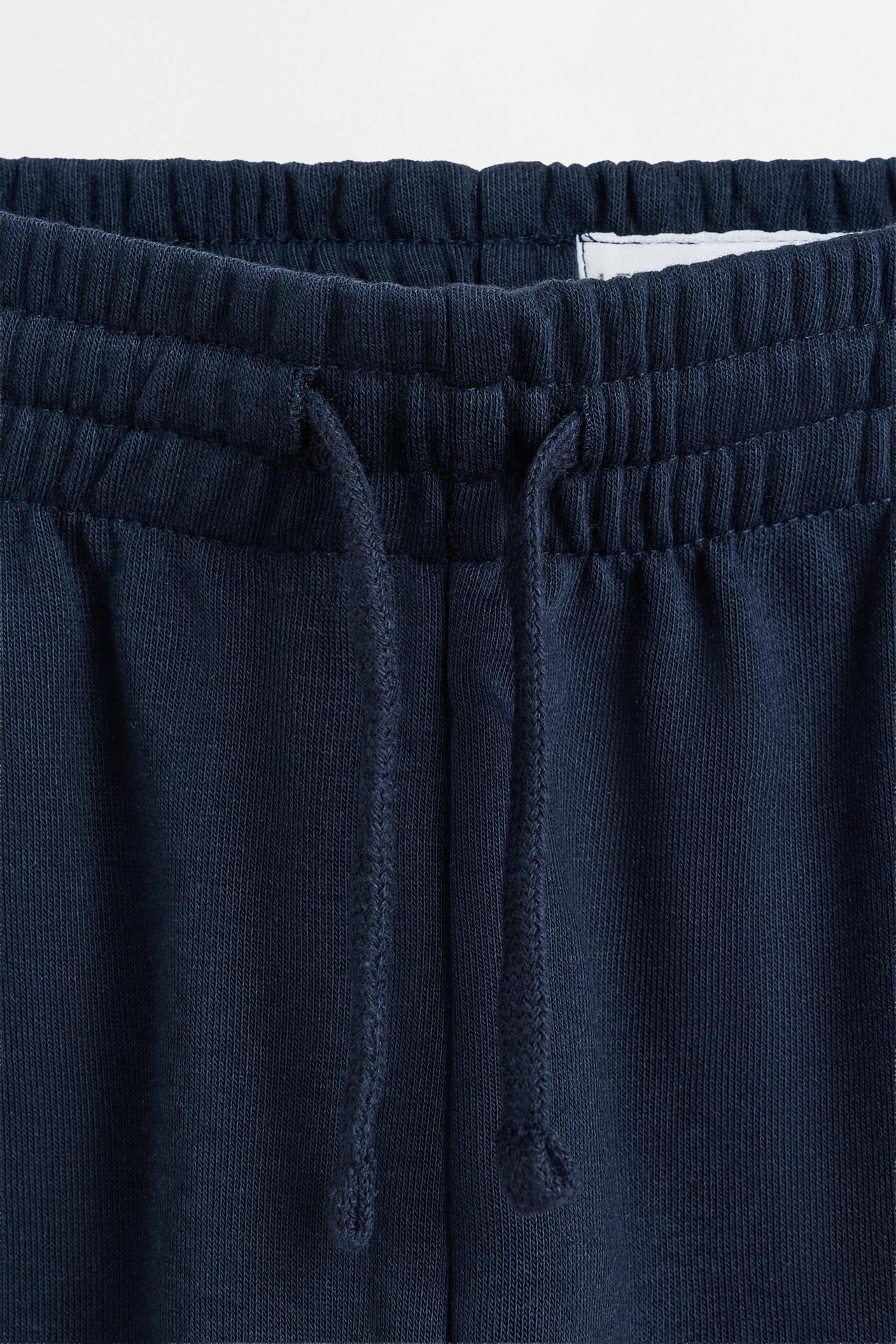 Solid plush trousers — NAVY