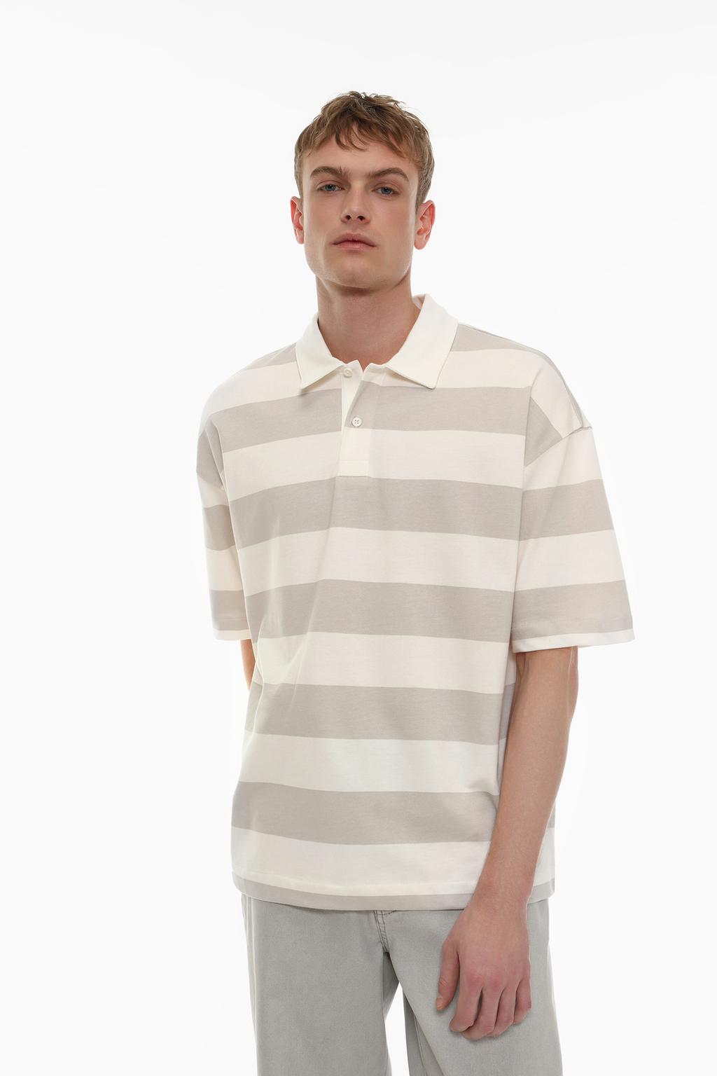 Striped polo shirt