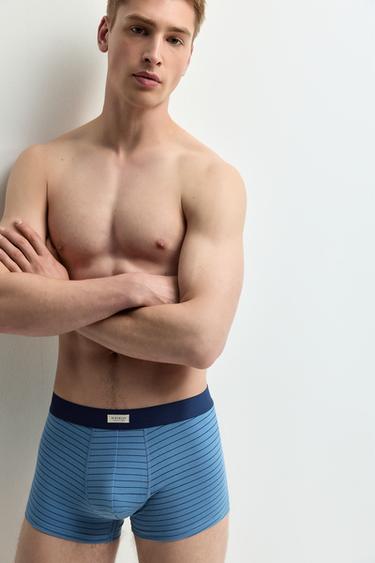 Striped Boxers (5-Pack) — GREY/BLUE 5