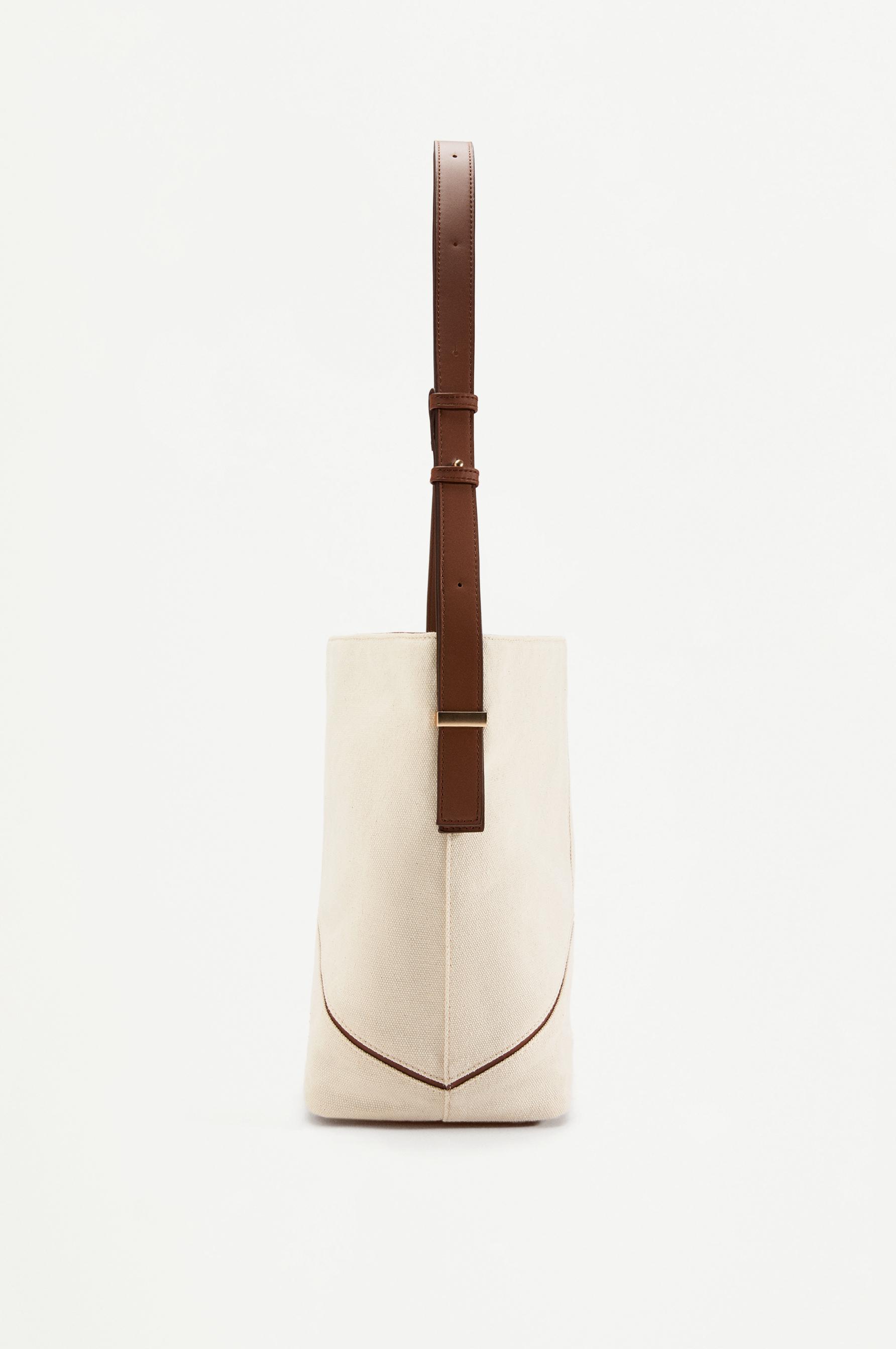 Canvas shopper bag — CAMEL