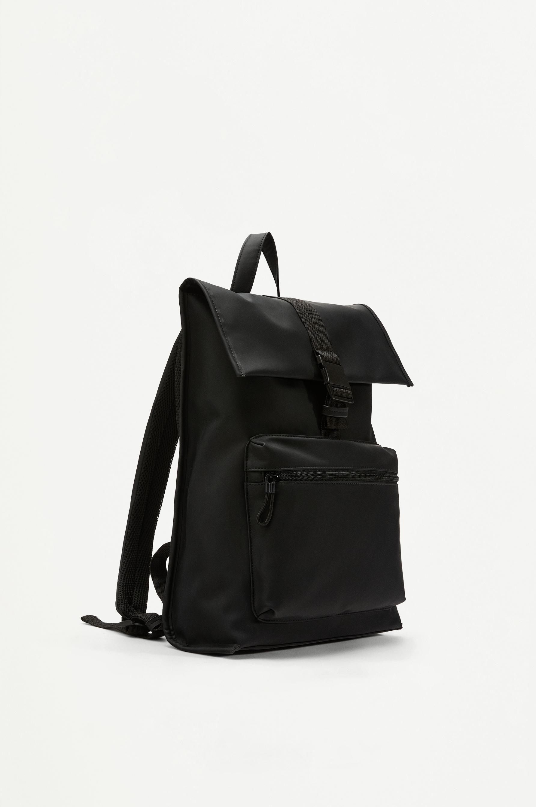 Rubberized backpack — BLACK