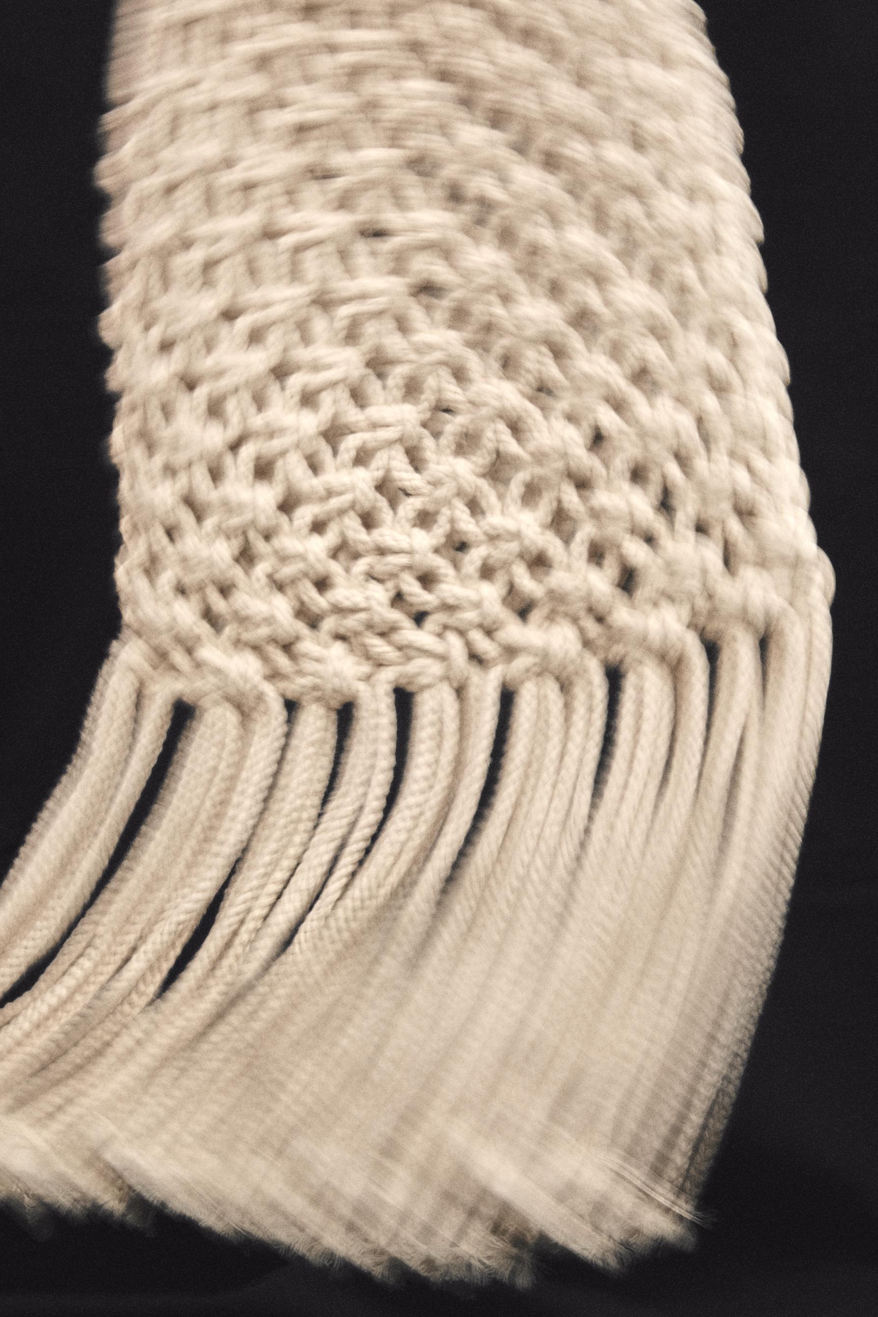 Macramé handbag — ECRU