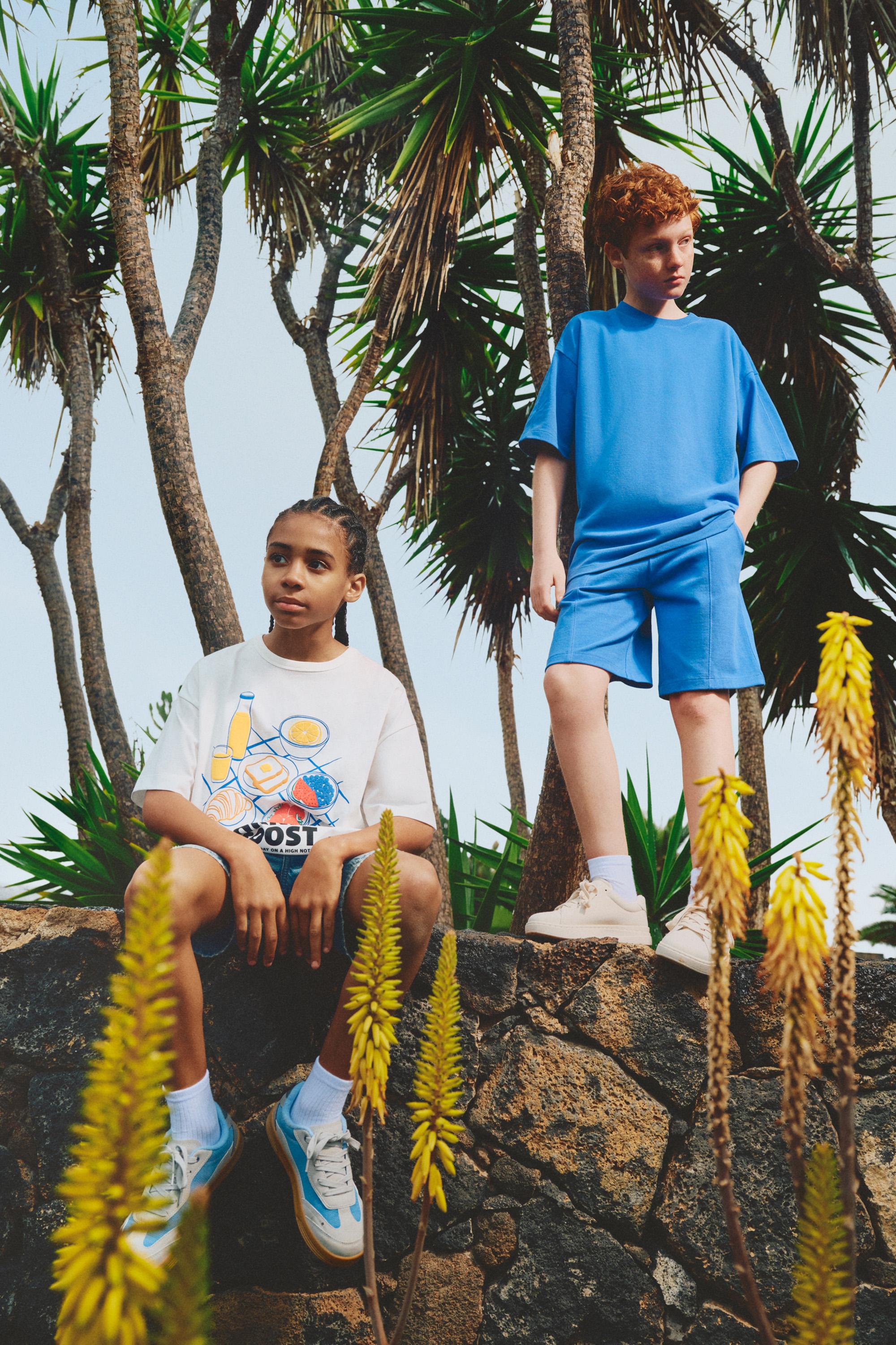 Piqué T-shirt and Bermuda shorts set — DEEP BLUE