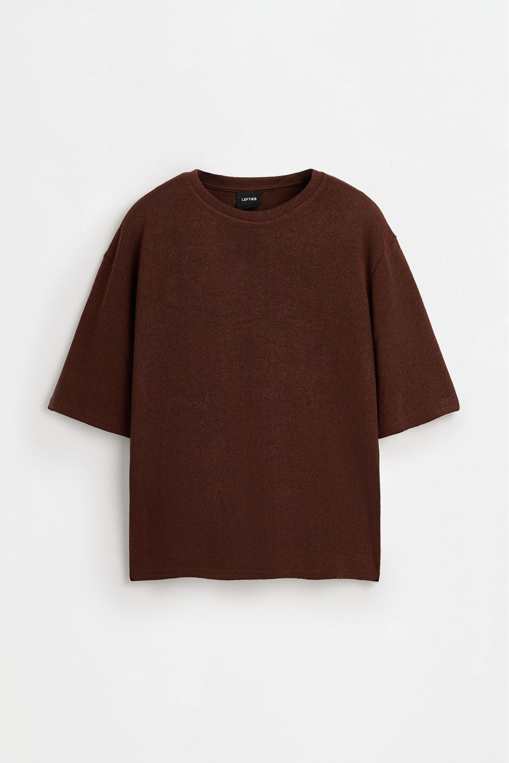 Oversize rustic T-shirt — CHOCOLATE