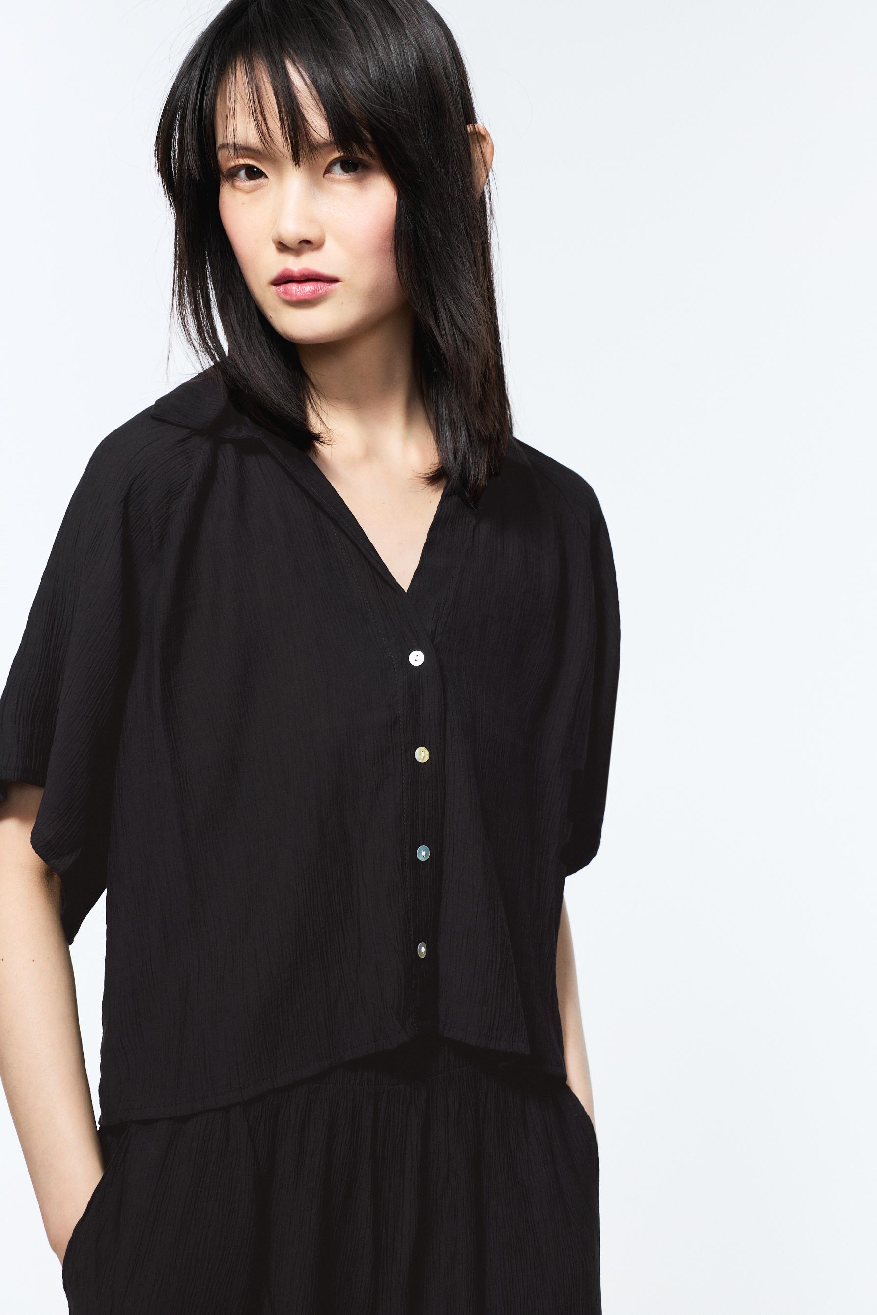 Texture shirt — BLACK
