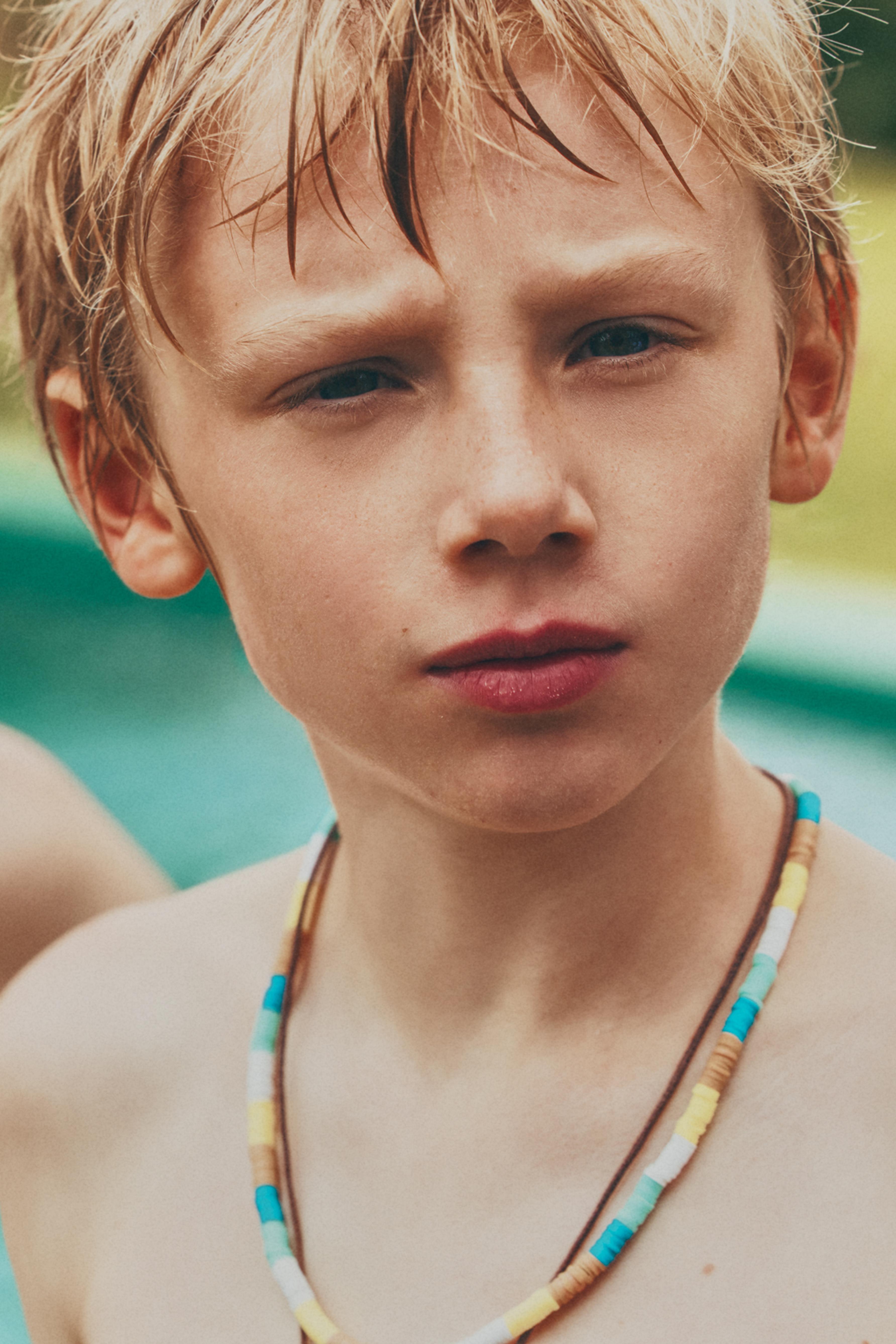 Double surf necklace — ECRU/YELLOW