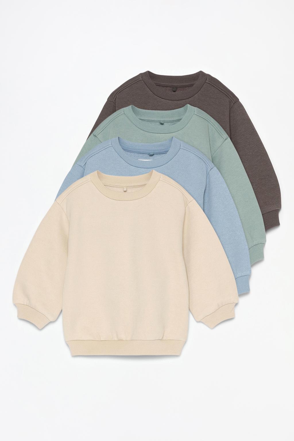 Pack de 4 sweatshirts básicas