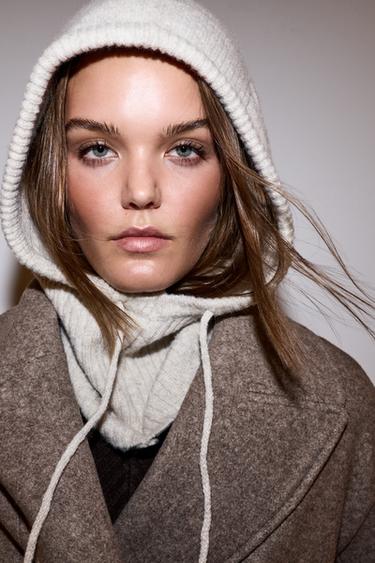 Knit balaclava — BEIGE 1