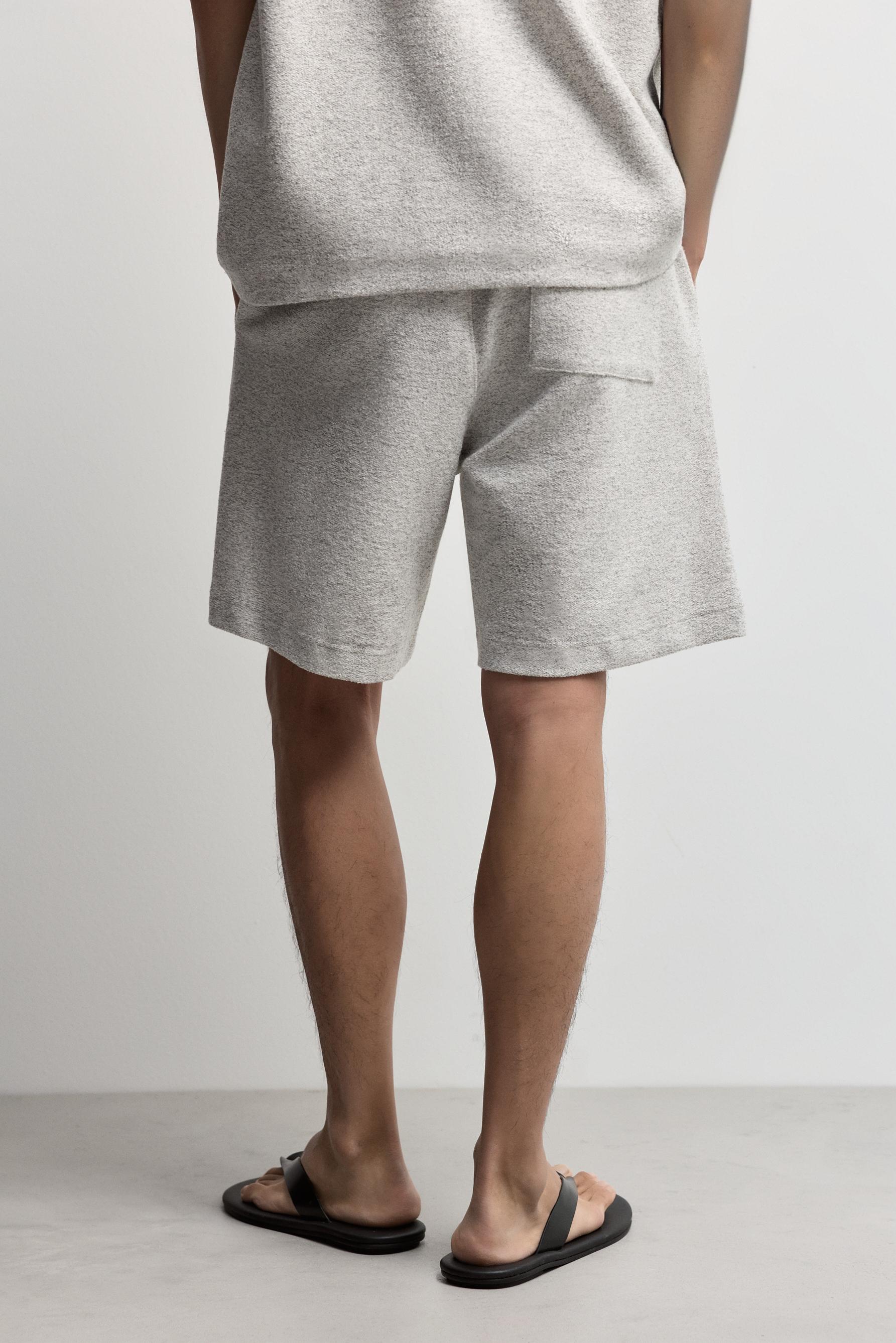 Textured Bermuda shorts — OFF WHITE